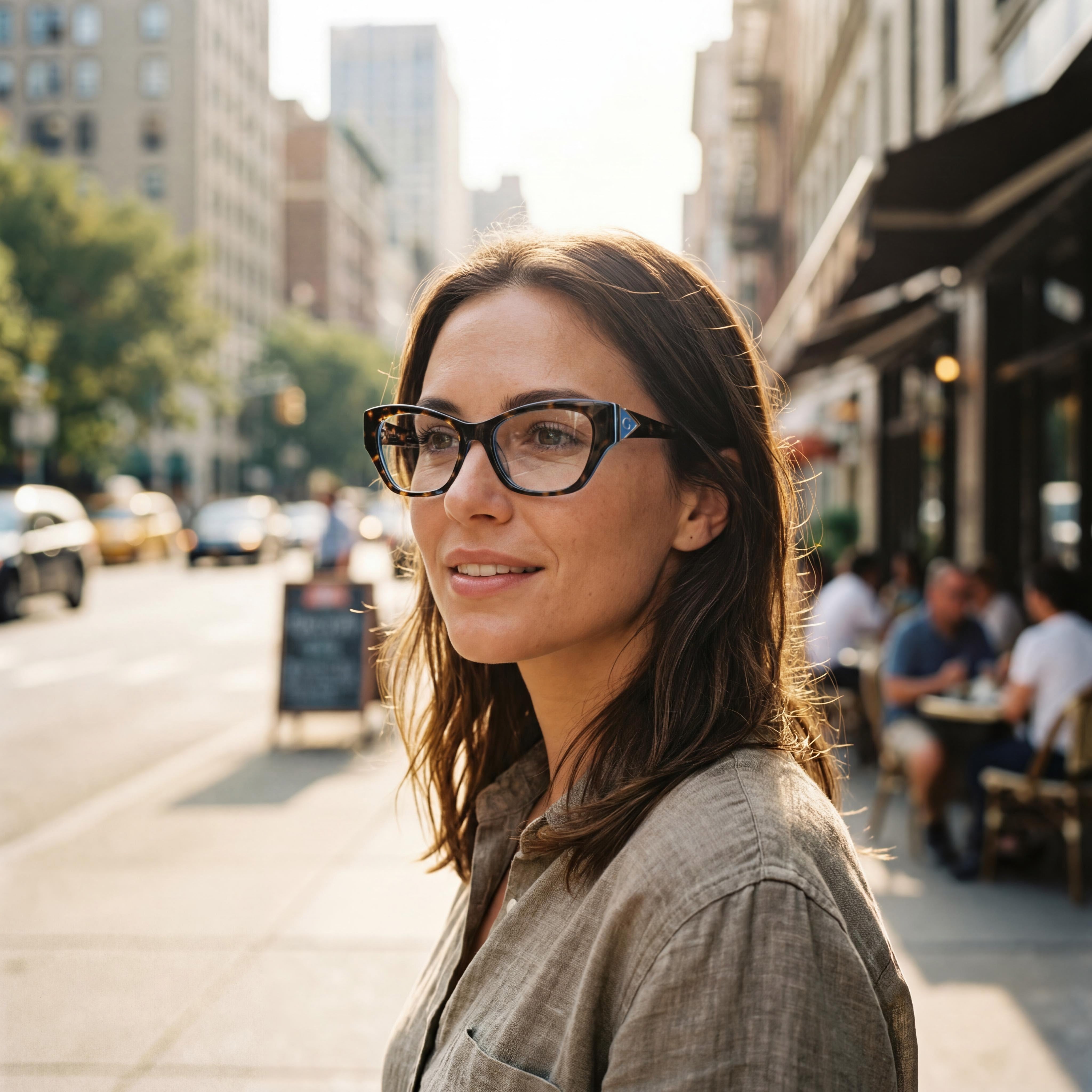 GUESS GU2747 Women's Full-Rim Cat Eye Dark Havana Plastic Frame Prescription Eyeglasses 51mm Lens Width, Photo 5