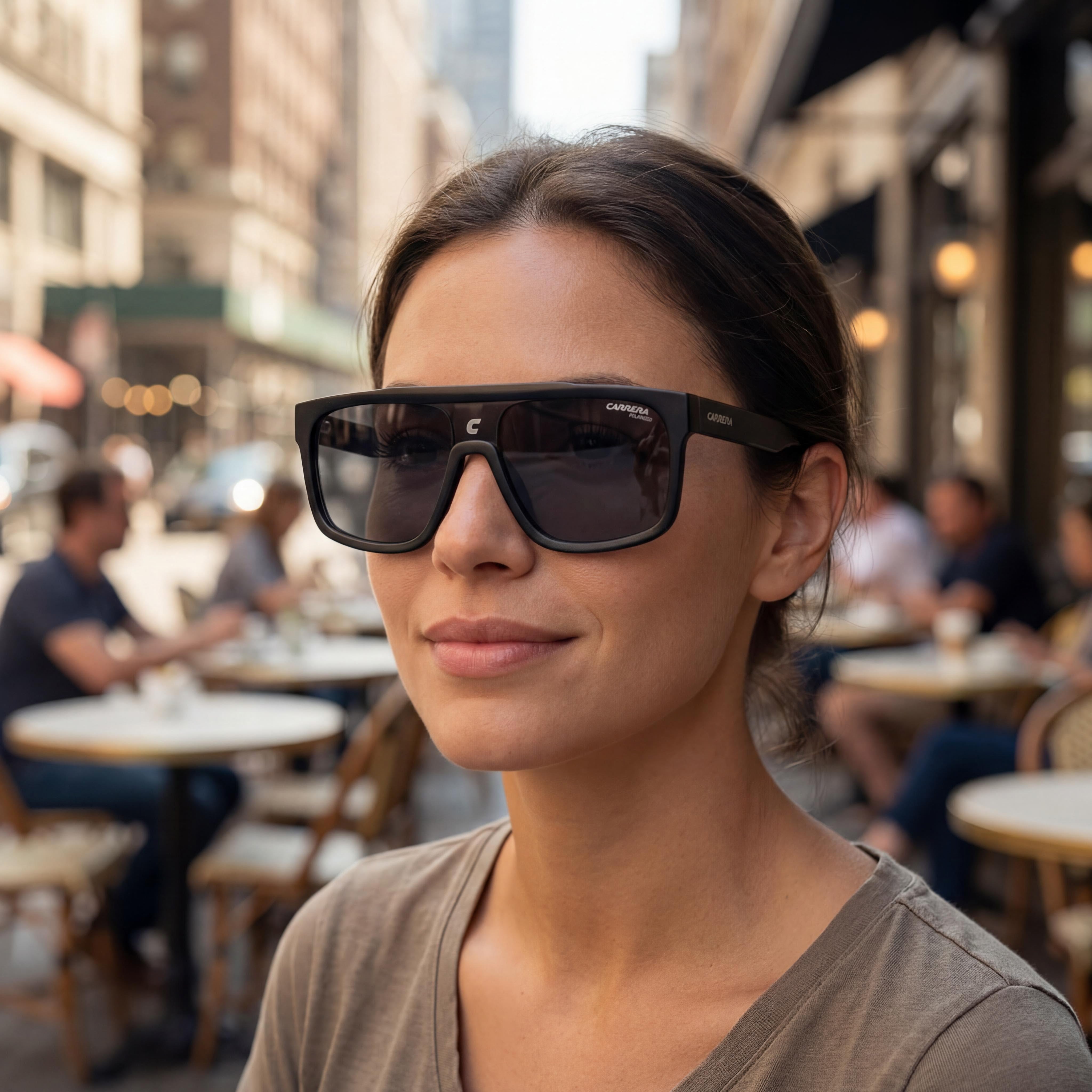 Carrera 1061/S Black Grey Rectangle Polarized Sunglasses Unisex, 59mm, Photo 6