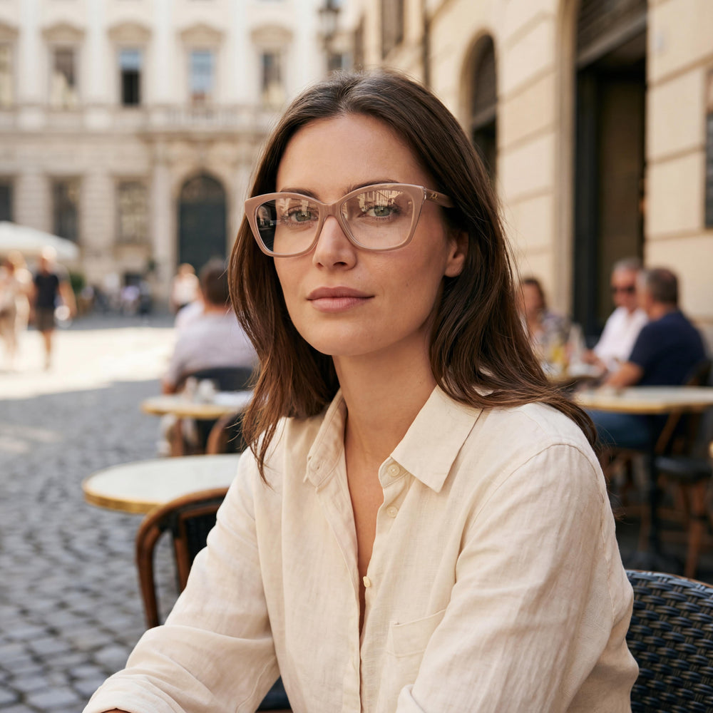 Gafas de sol informales para mujer KARL LAGERFELD, de policarbonato no polarizado, con montura de acetato trilaminar color camel, 54 mm