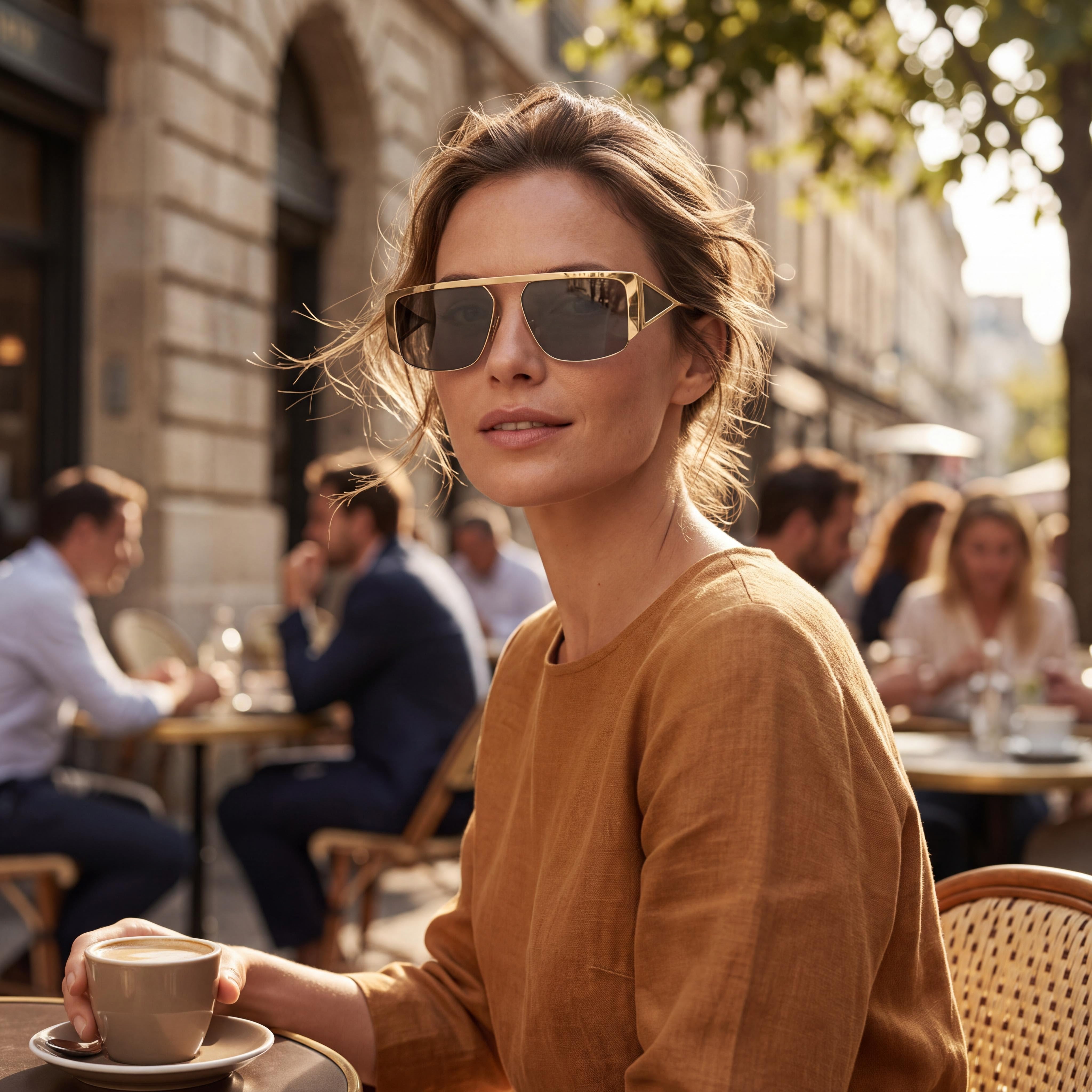 Gafas de sol rectangulares doradas para mujer Victoria Beckham Vb250s, 59 mm, Photo 6