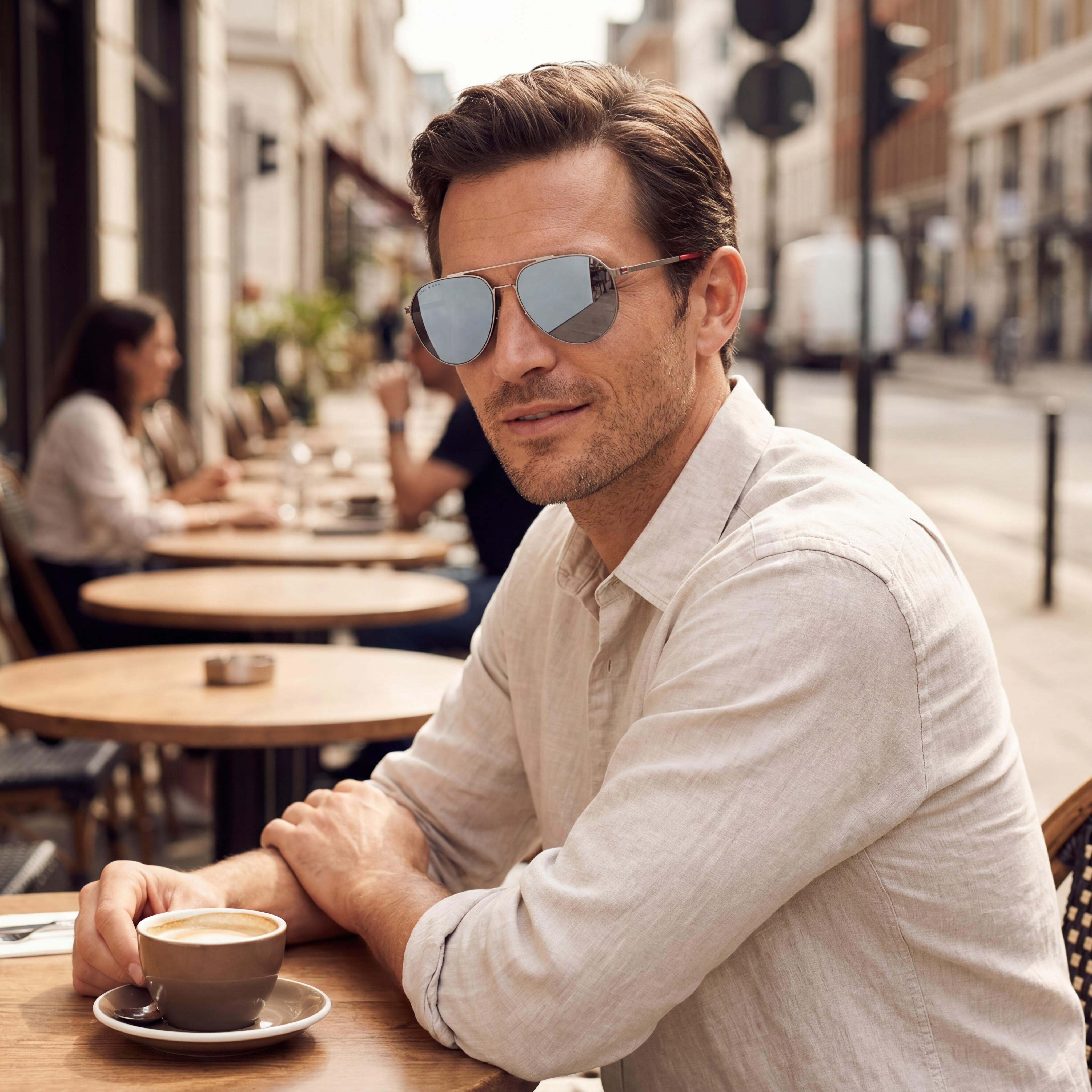 Hugo Boss BOSS 1404/F/SK Matte Ruthenium Sunglasses for Men, 61mm, Photo 6