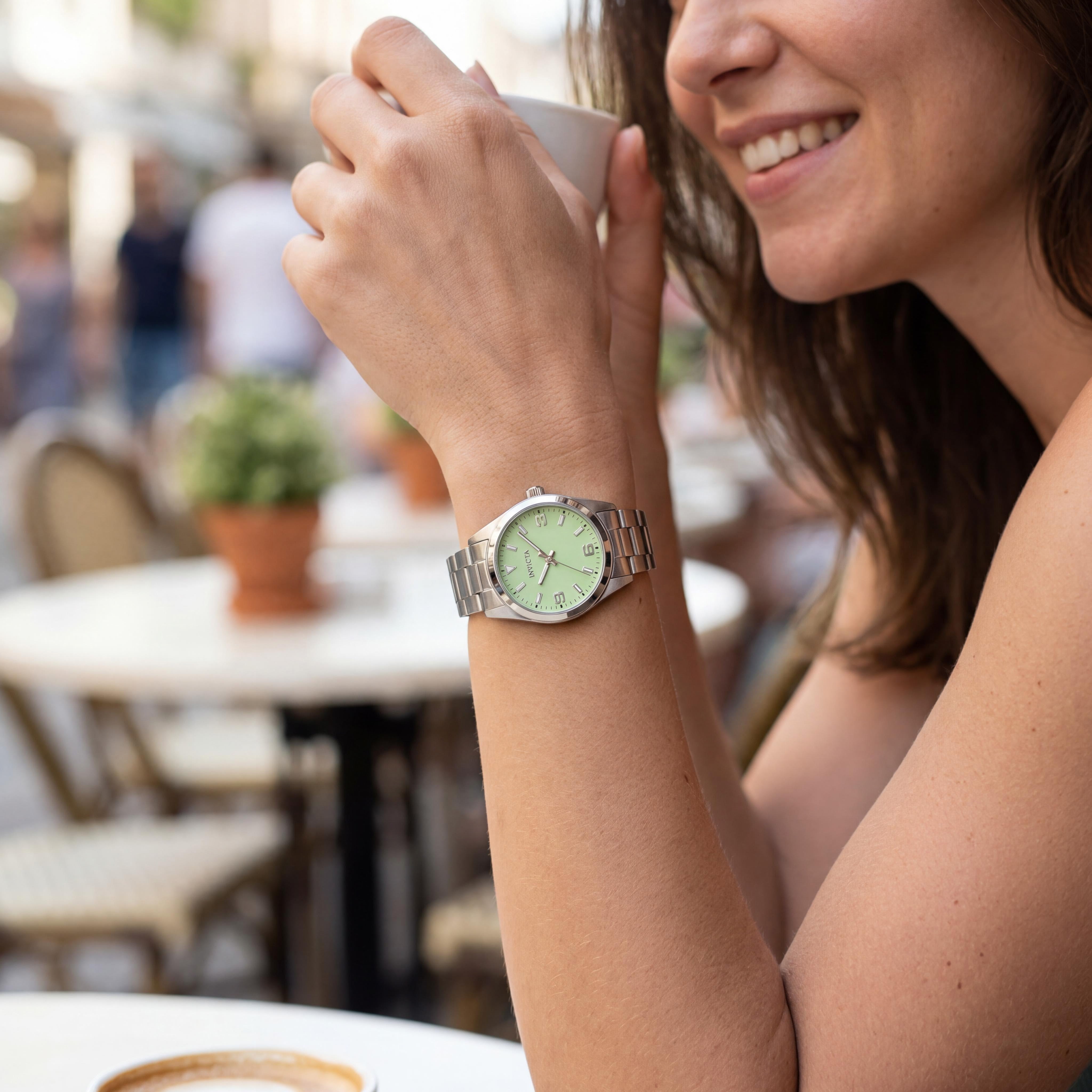 Invicta Celestial 69188 Reloj de Pulsera de Acero Inoxidable de Cuarzo para Mujer con Esfera Verde, Caja de 28 mm, Photo 5
