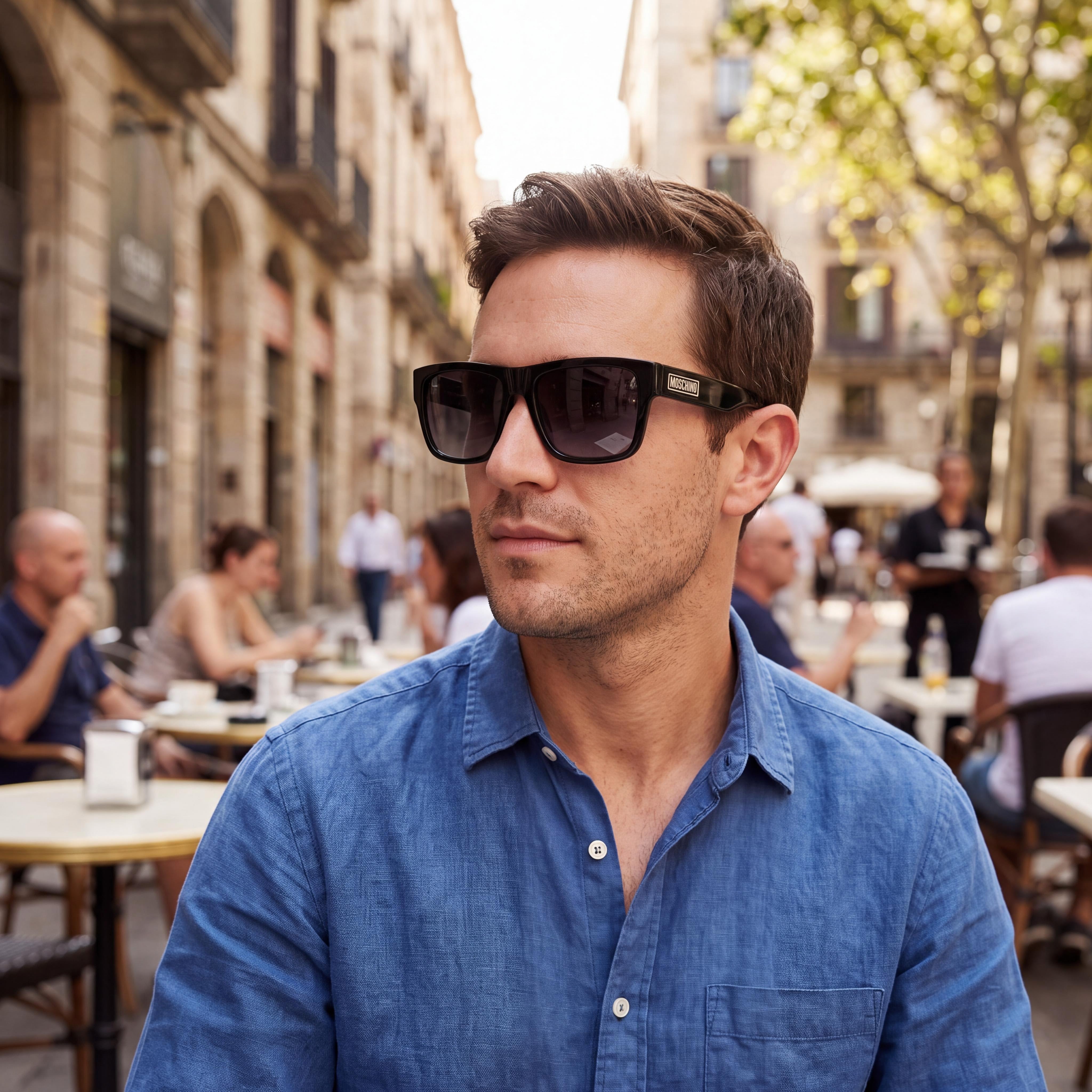 Gafas de sol clásicas Moschino para hombre, con un puente de 17 milímetros y una patilla de 145 milímetros, Photo 4