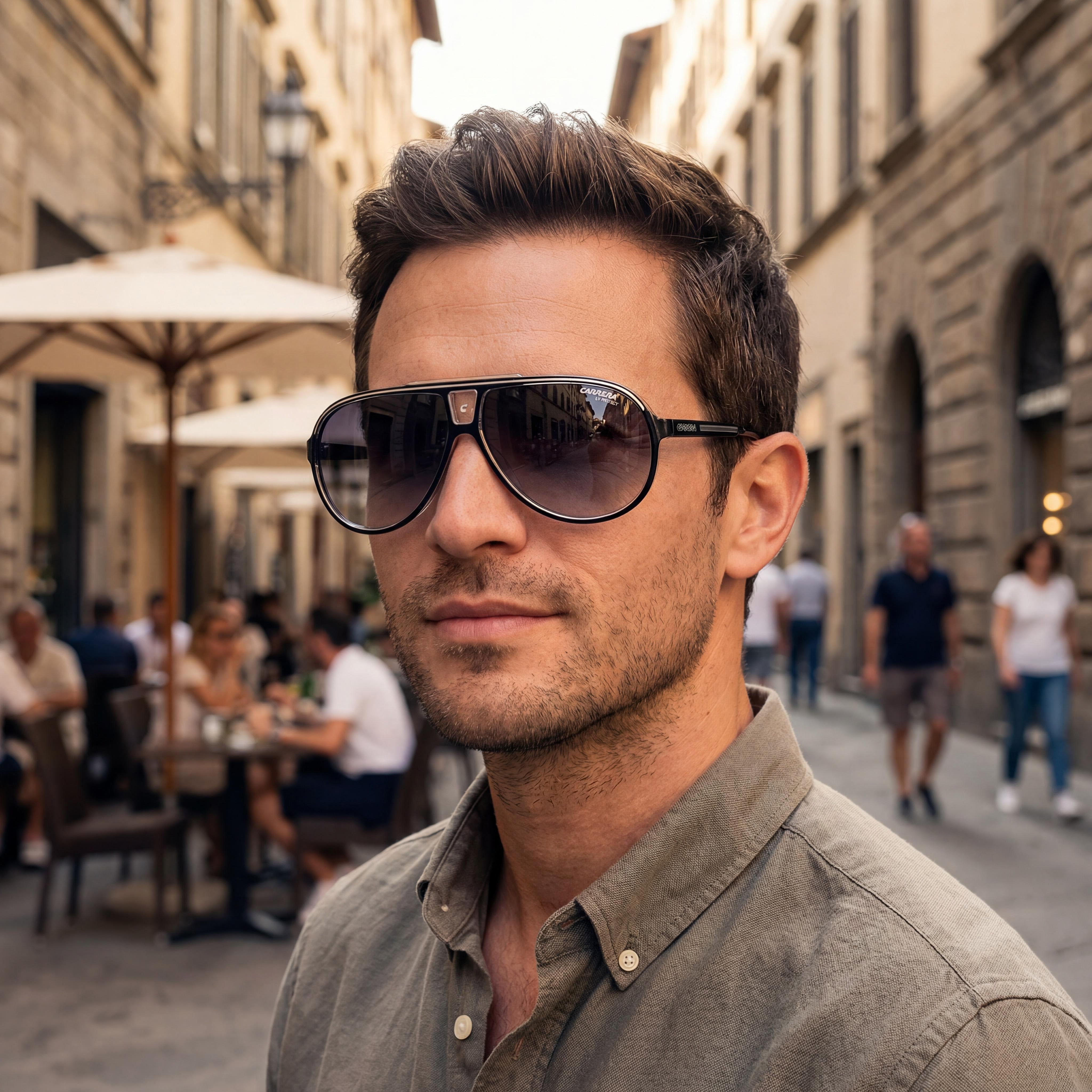 Gafas de sol de aviador Carrera 1050/S 80S negras para hombre, Photo 5