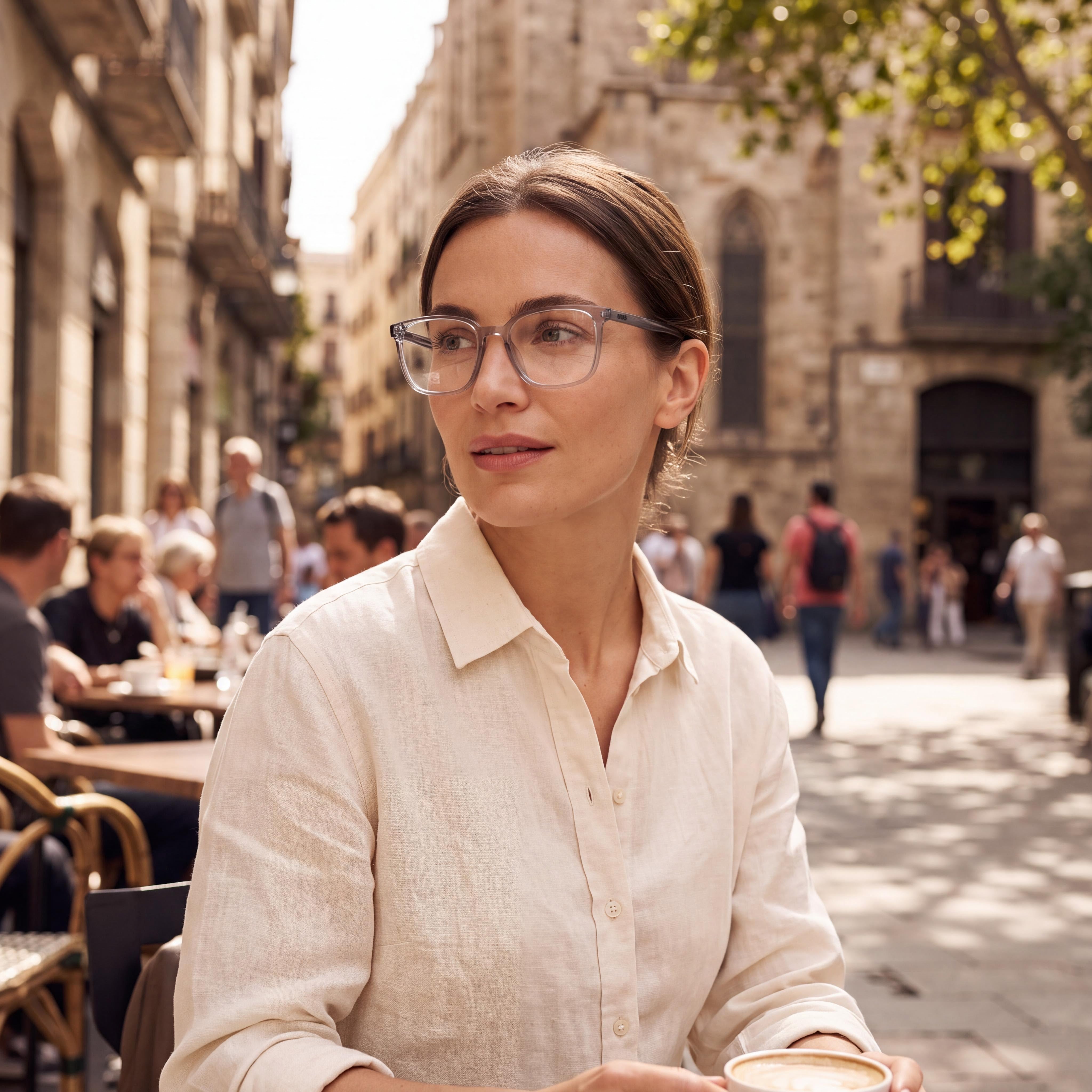 HUGO BOSS Casual Women's Black/Gray Eco Cellulose Frame Non- Optical Eyeglasses 53mm, Photo 4