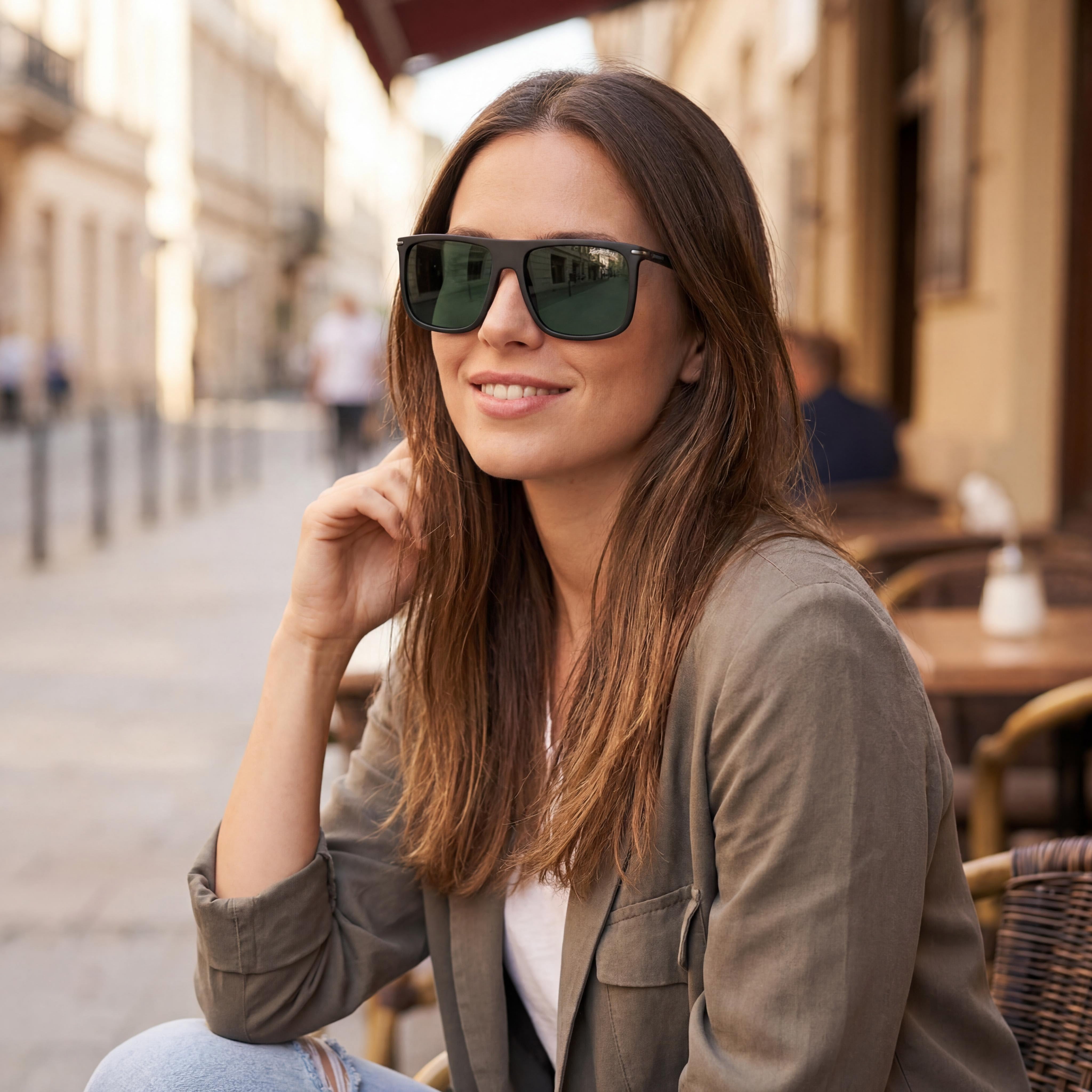 Carrera 278/S Unisex Matte Black Polyamide Square UV Protection Sunglasses 58mm, Photo 6