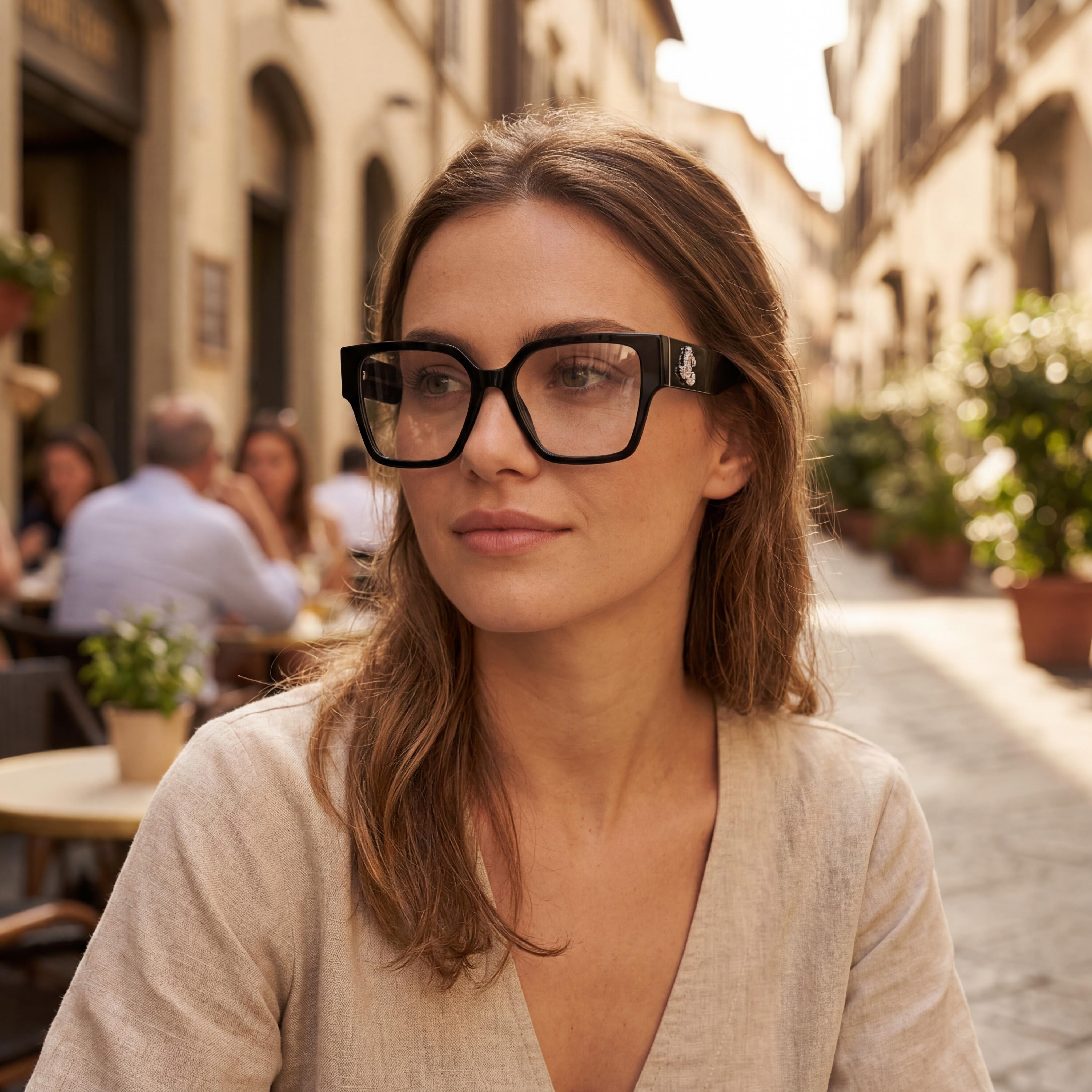 Jimmy Choo Jc 3032 B Women's Black Acetate Optical Frames with Clear Lenses Size 55-16-140, Photo 5