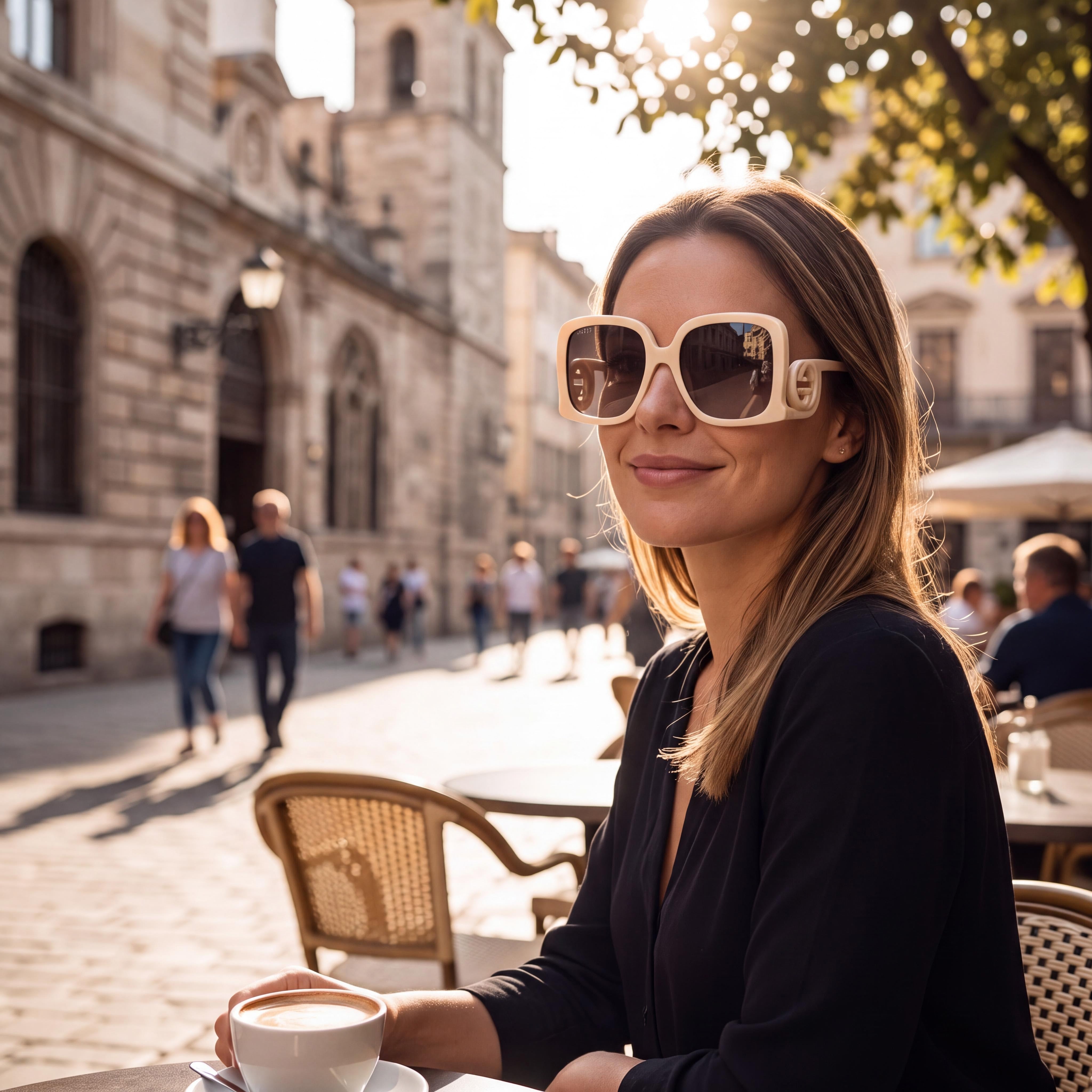 Gucci GG1326S Women's Casual Square Full Rim Plastic Frame Ivory Grey Sunglasses 58-19-140mm, Photo 4
