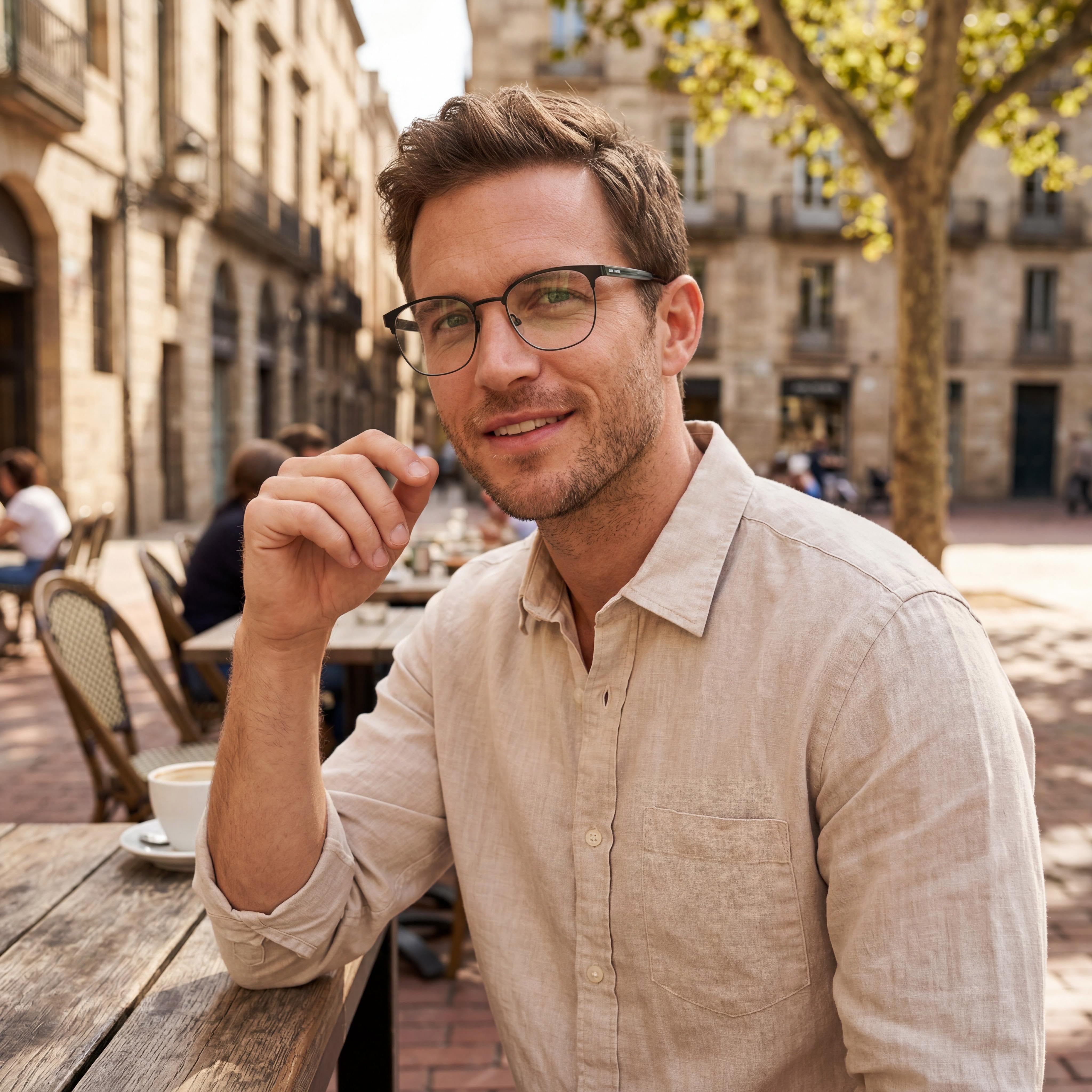 Gafas para hombre Lucky Brand Vlbd318 con montura metálica negra y lentes de policarbonato polarizadas de 52 mm, Photo 3