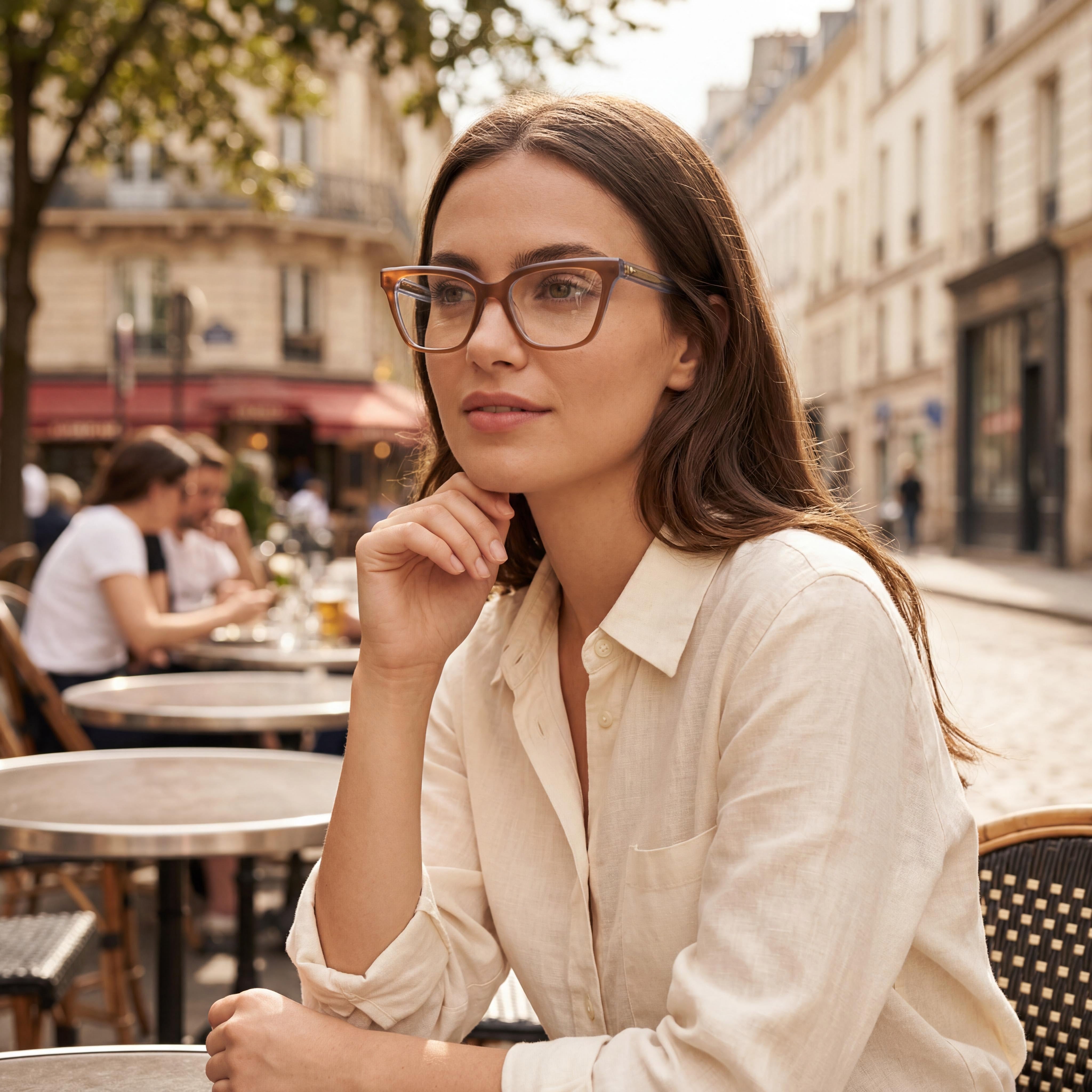 Rag & Bone Modern Rnb3057 Brown Blue Women's Acetate Prescription Ready Optical Frames, Lens 53mm, Bridge 18mm, Temple 140mm, Photo 3