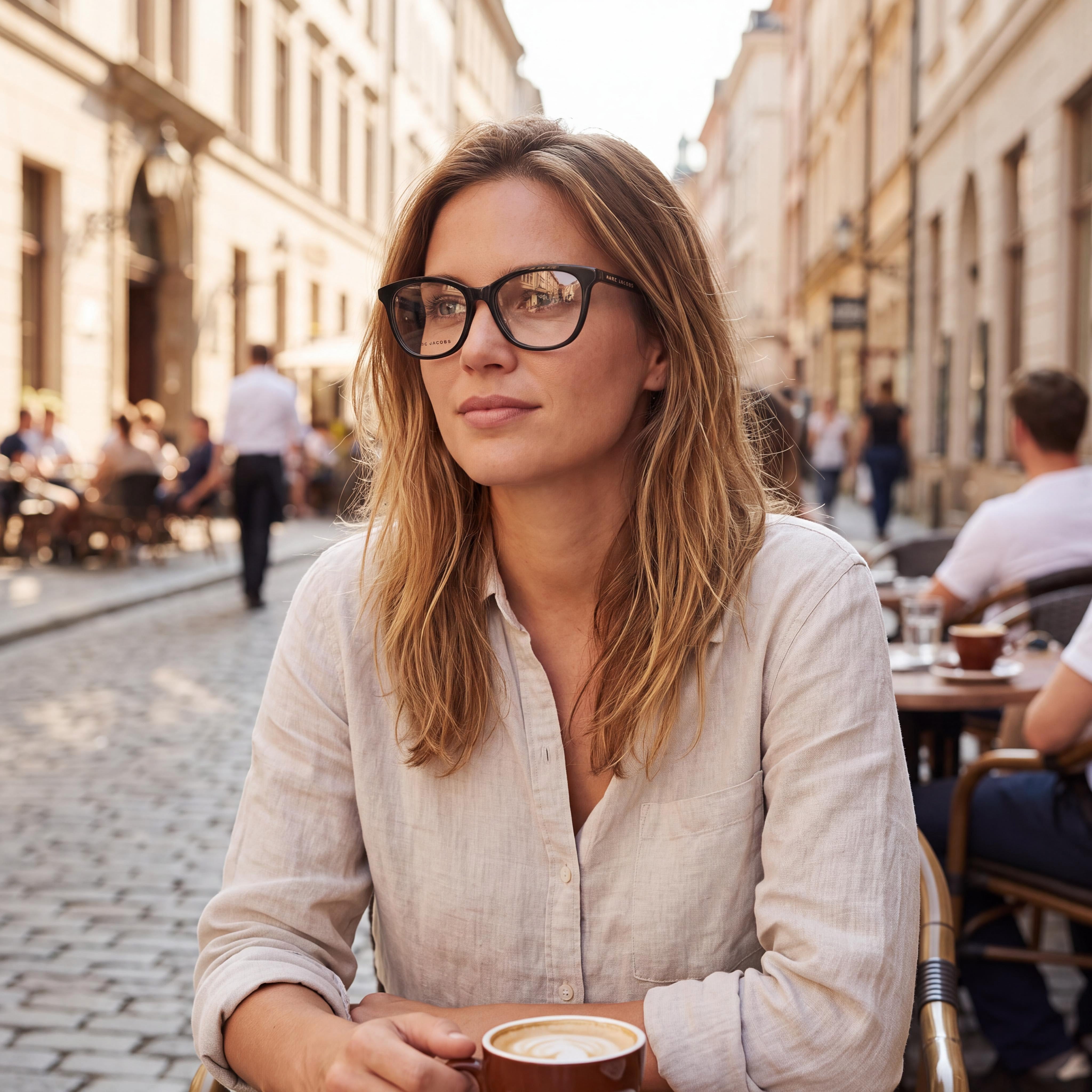 Monturas de acetato informales para mujer Marc Jacobs con lentes de policarbonato, lentes de 52 mm, puente de 16 mm, varillas de 145 mm, Photo 6