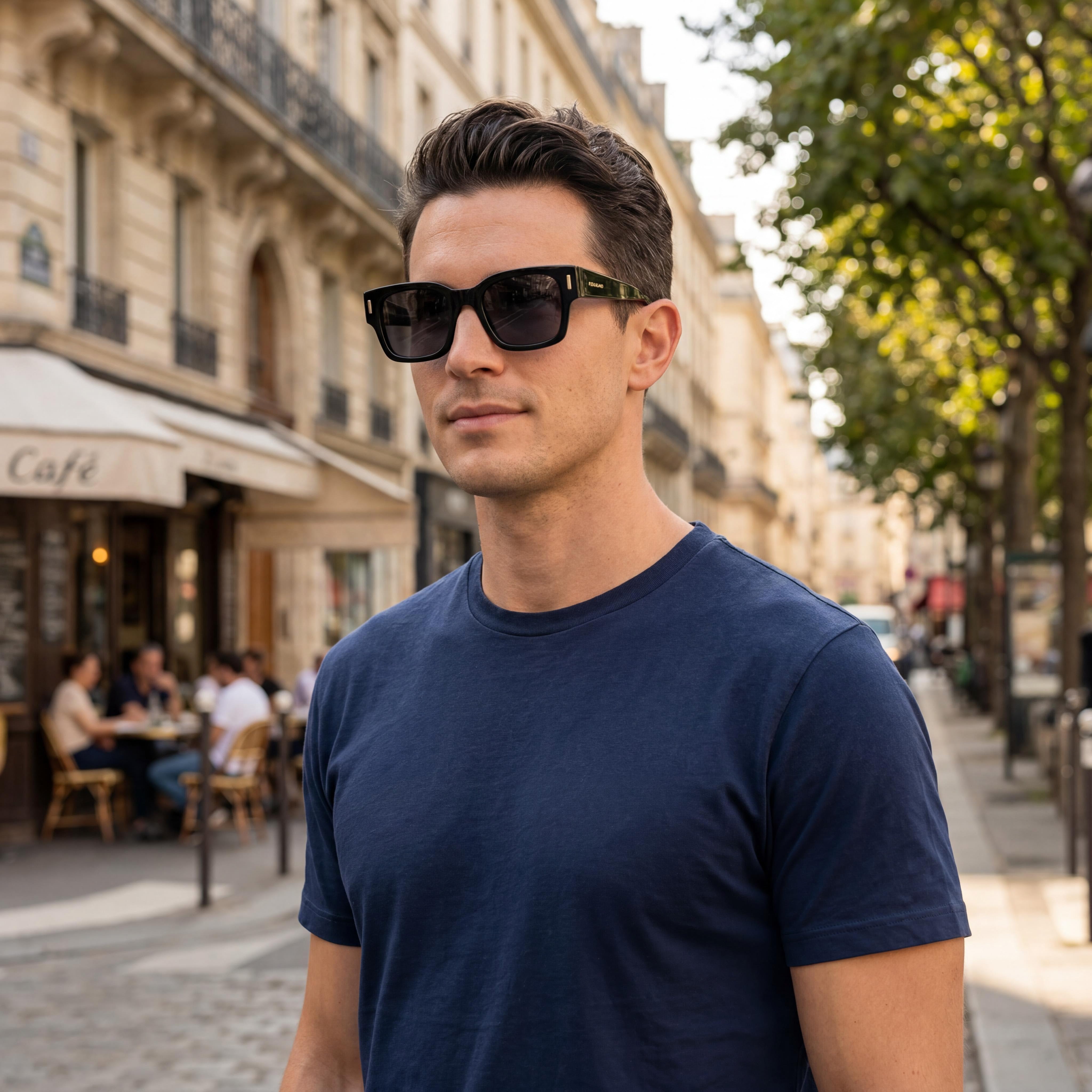 Salvatore Ferragamo SF2010S Men's Black Acetate Frame UV 400 Protection Polycarbonate Lens Sunglasses 52mm, Photo 6