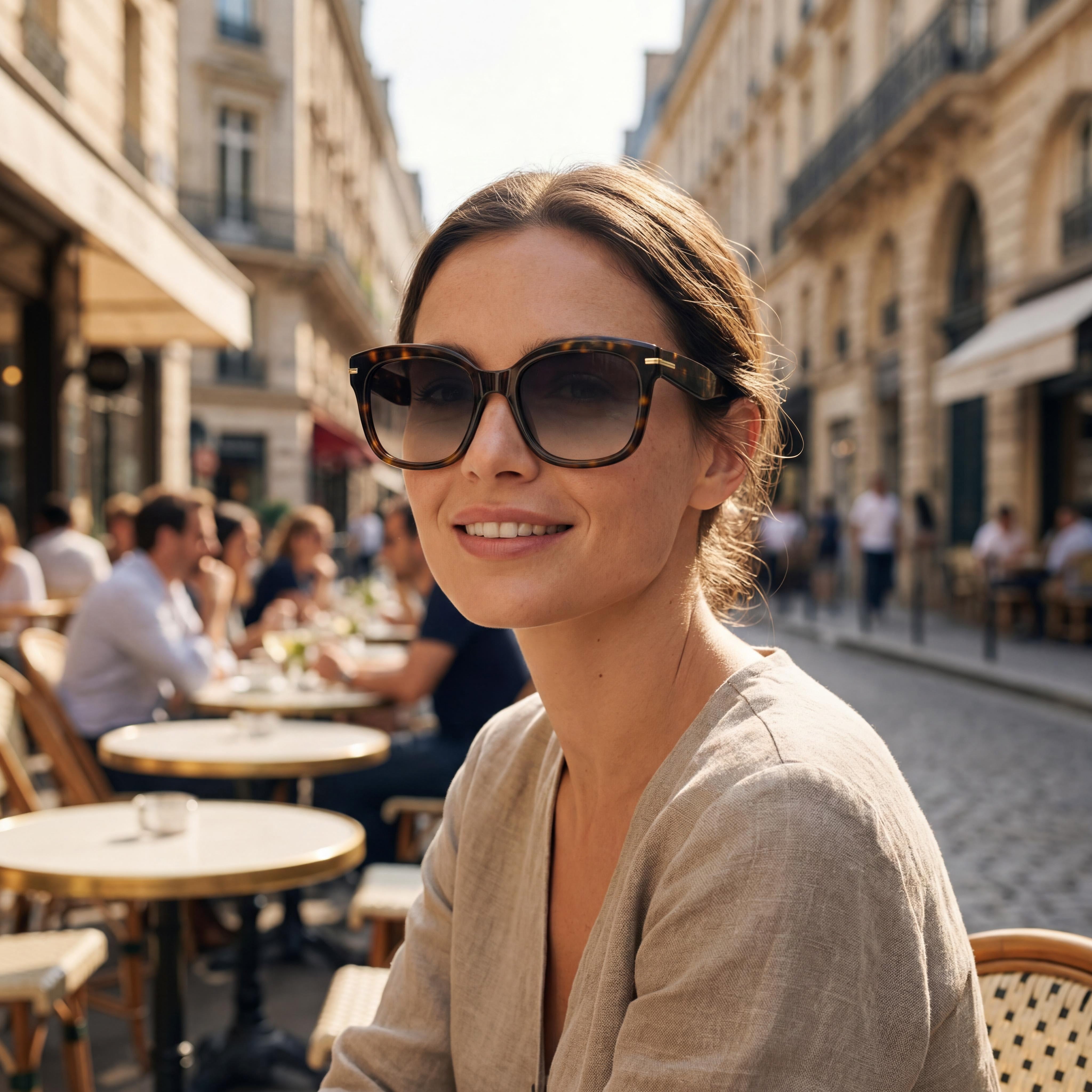 Hugo Boss Casual Women's Havana Acetate Grey Brown Lens 100% UV Protection Sunglasses 53mm, Photo 6