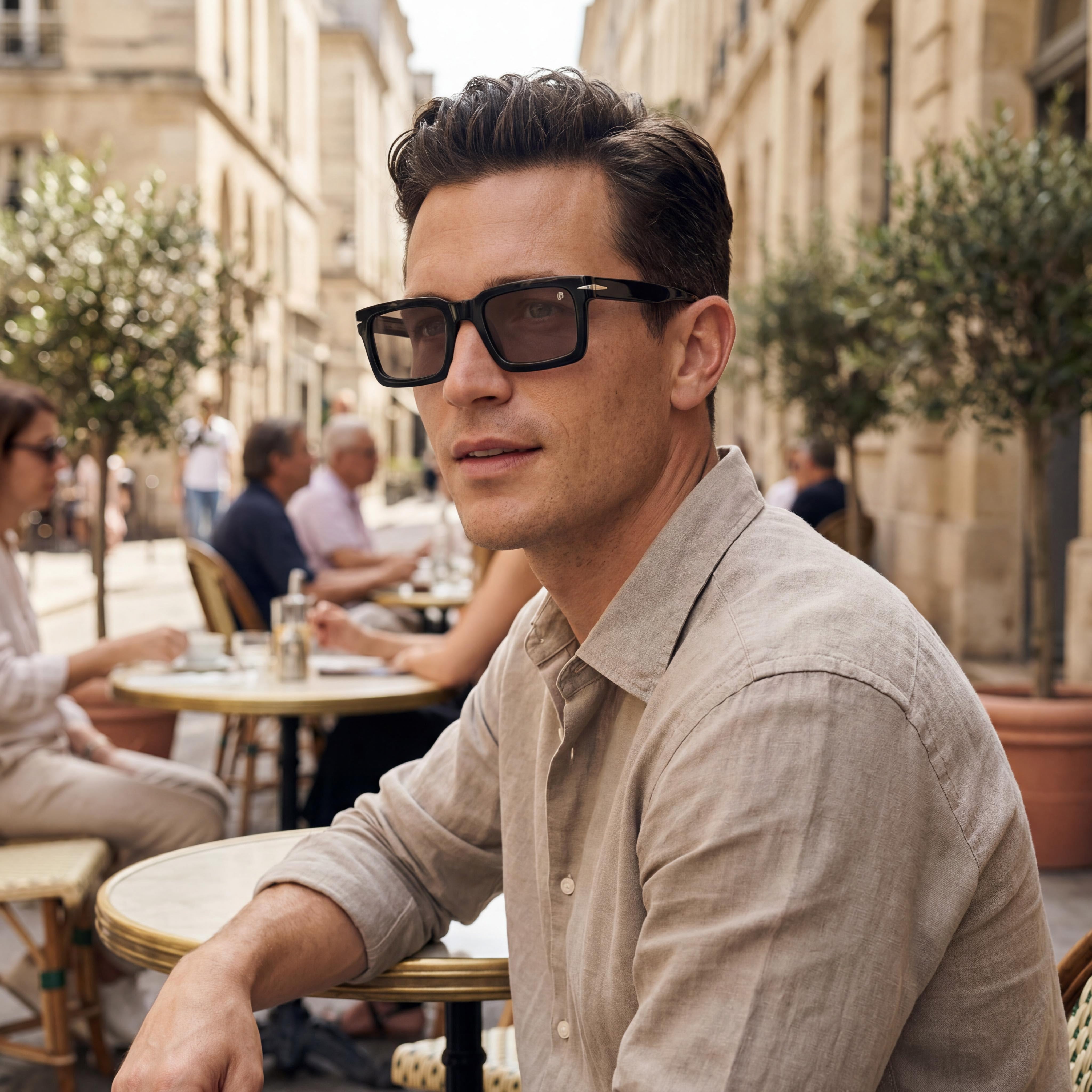 Beckham DB 7126/S Men's Modern Style Acetate Frame Eyeglasses Black/Grey, Lens Width 51mm, Bridge 23mm, Photo 6