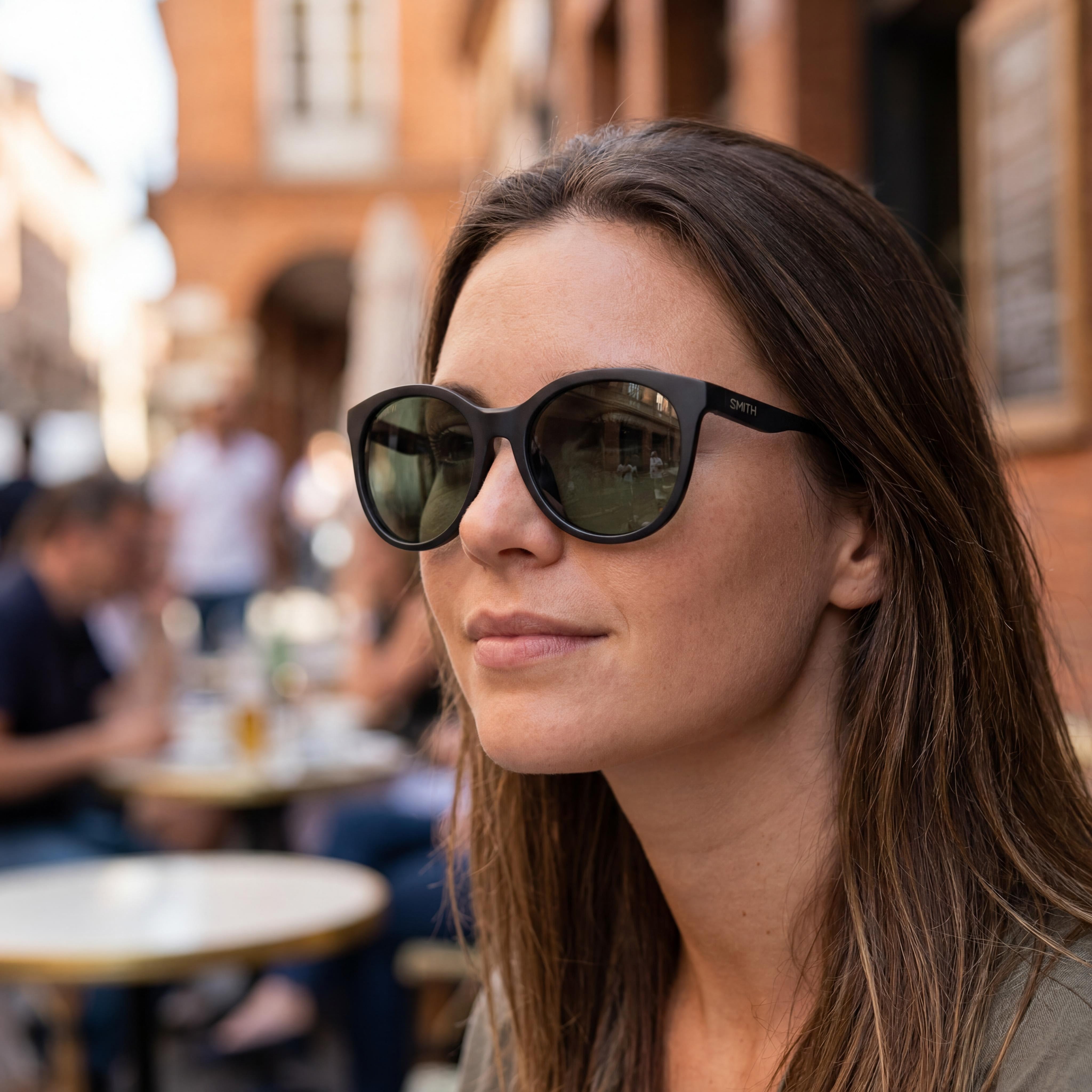 Smith Bayside Unisex Metal Matte Black Frame ChromaPop Polarized Gray Green Lenses UV Protected 54mm Sunglasses, Photo 6