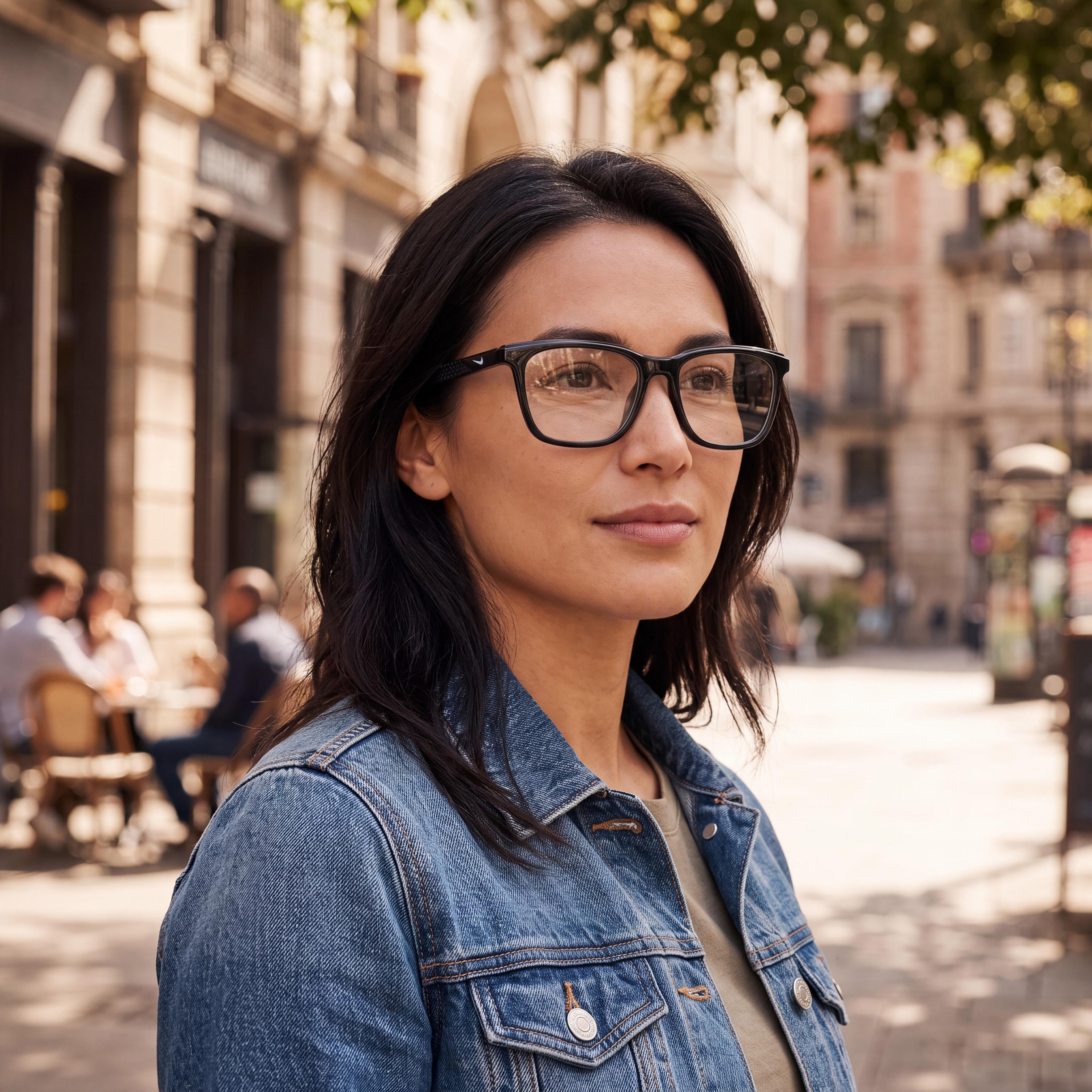 Nike 7273 Unisex Full Rim Square Plastic Prescription Ready Optical Eyeglasses Anthracite 53-18-140, Photo 4