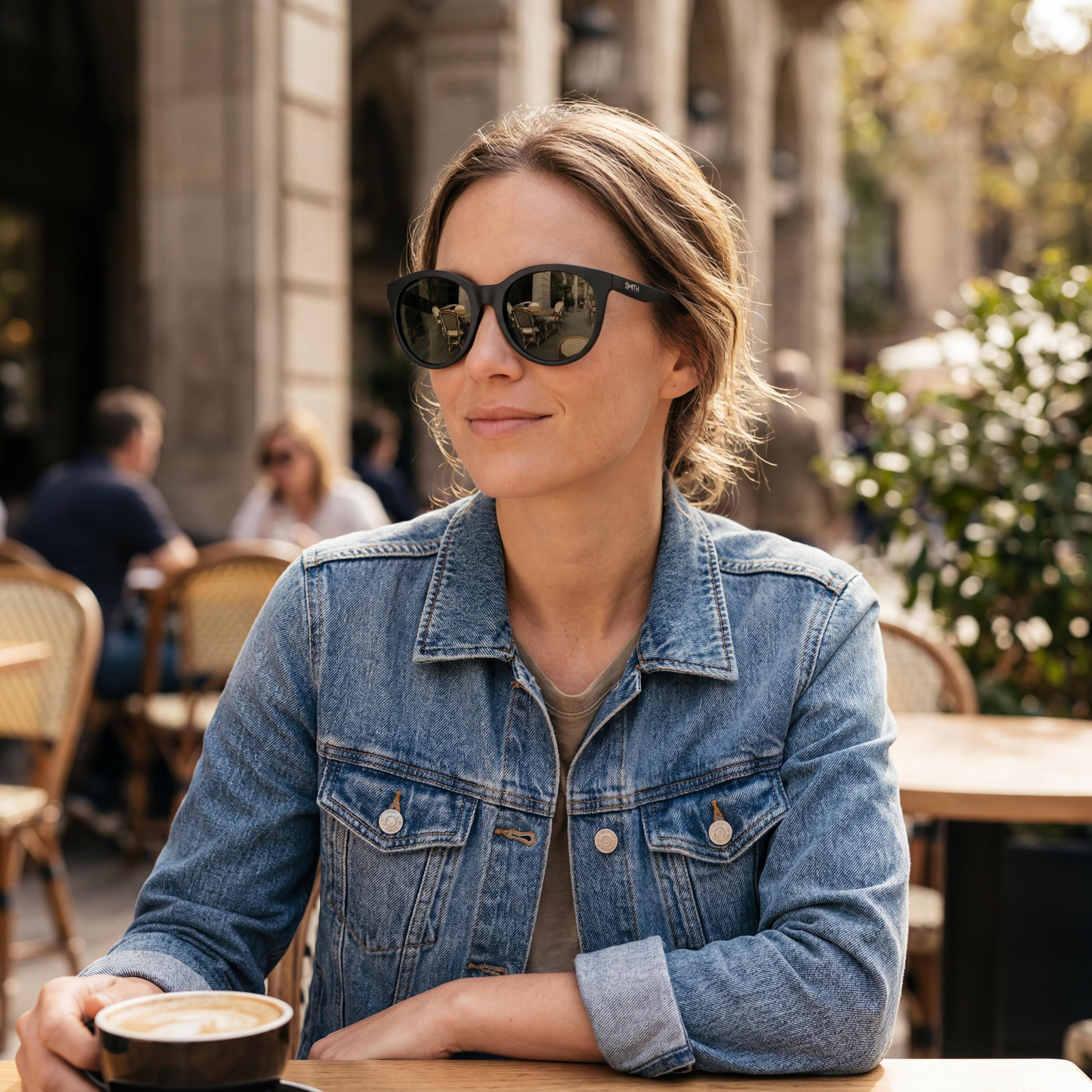 Smith Bayside Unisex Metal Matte Black Frame ChromaPop Polarized Gray Green Lenses UV Protected 54mm Sunglasses, Photo 5