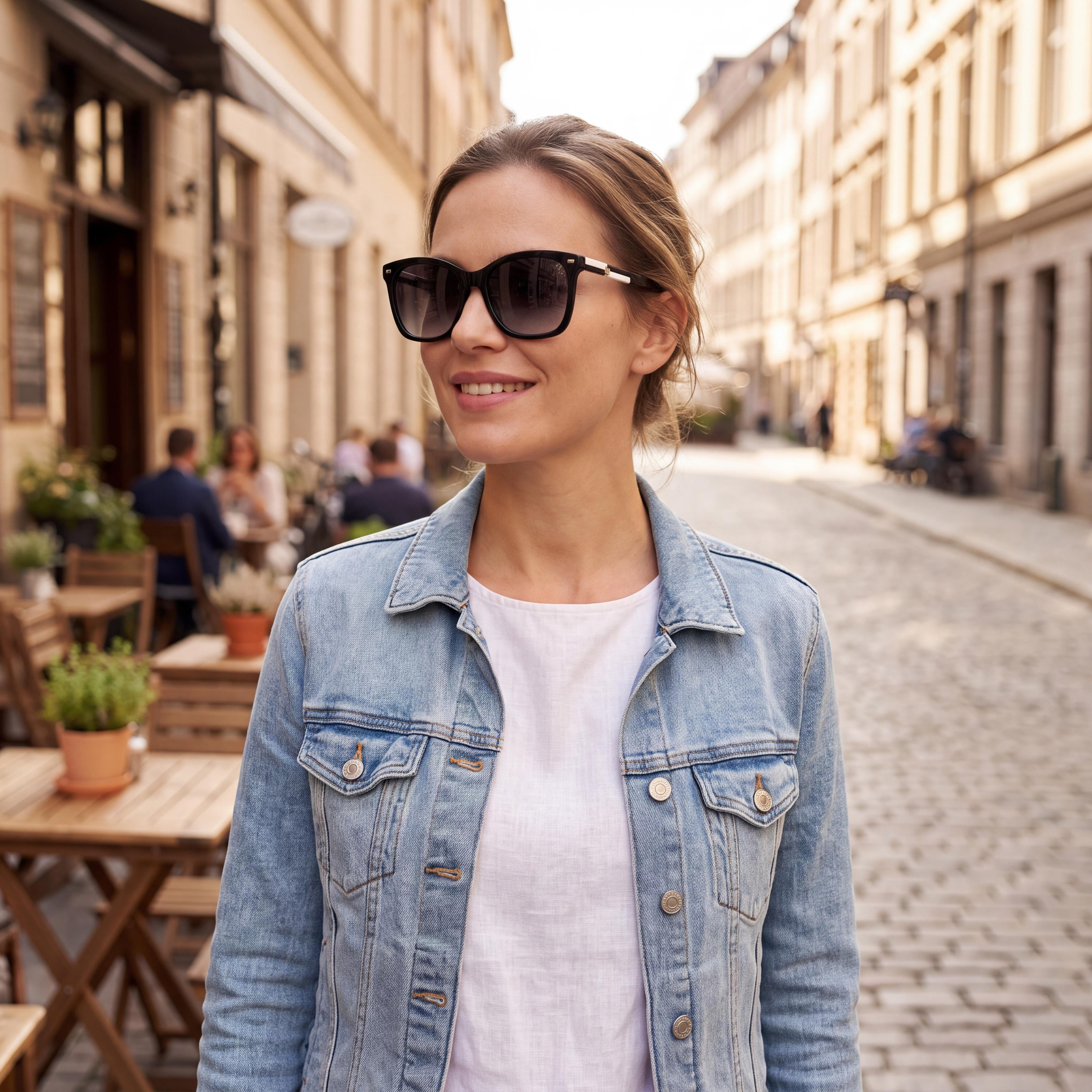 Carolina Herrera Her 0137/S Unisex Black White Acetate Frame Polycarbonate Lens UV Protection Sunglasses 54mm, Photo 5