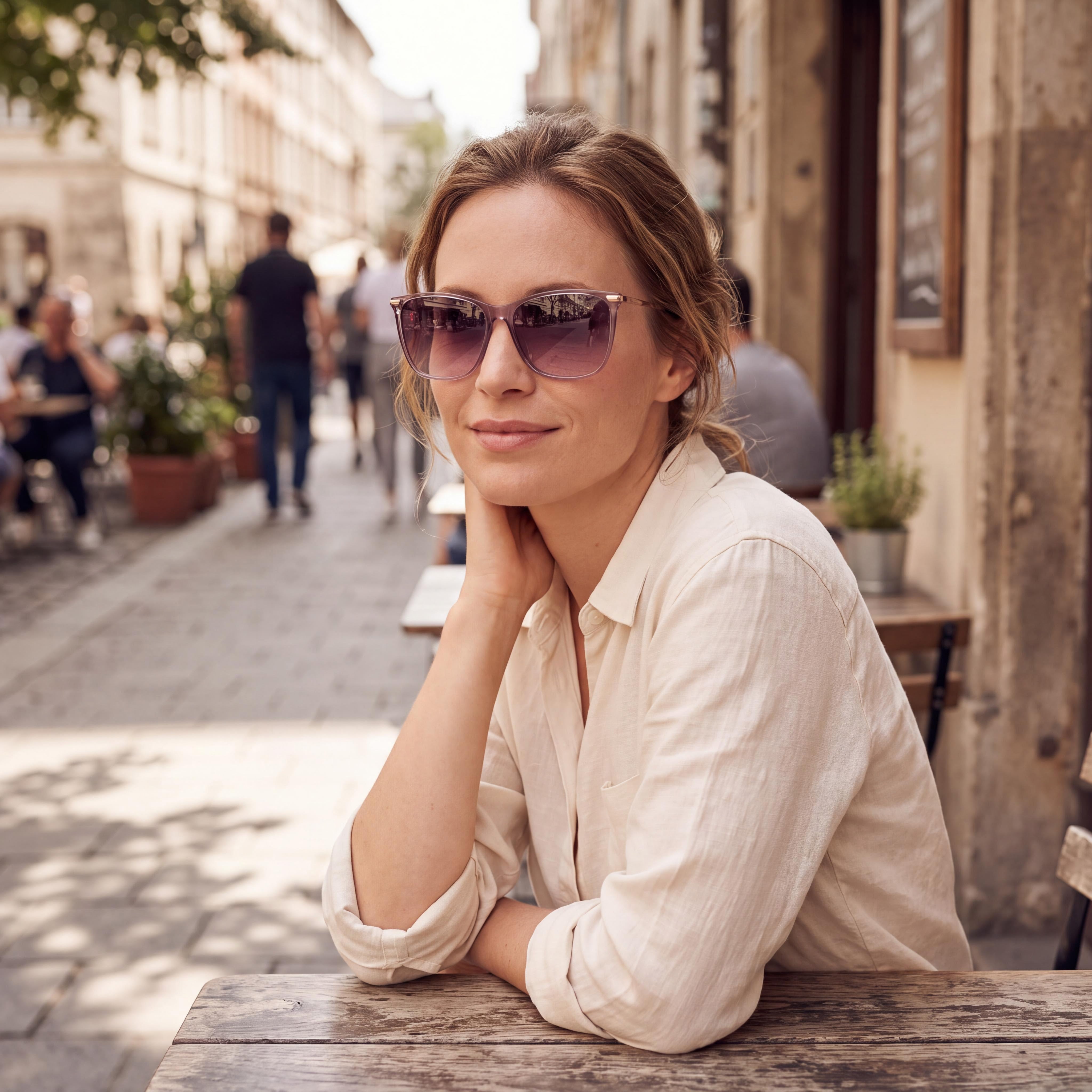Hugo Boss Women's Boss 1661/S Casual Pink Gold Light Acetate Sunglasses with Burgundy Shaded Pink UV Protected Lenses 58mm, Photo 5