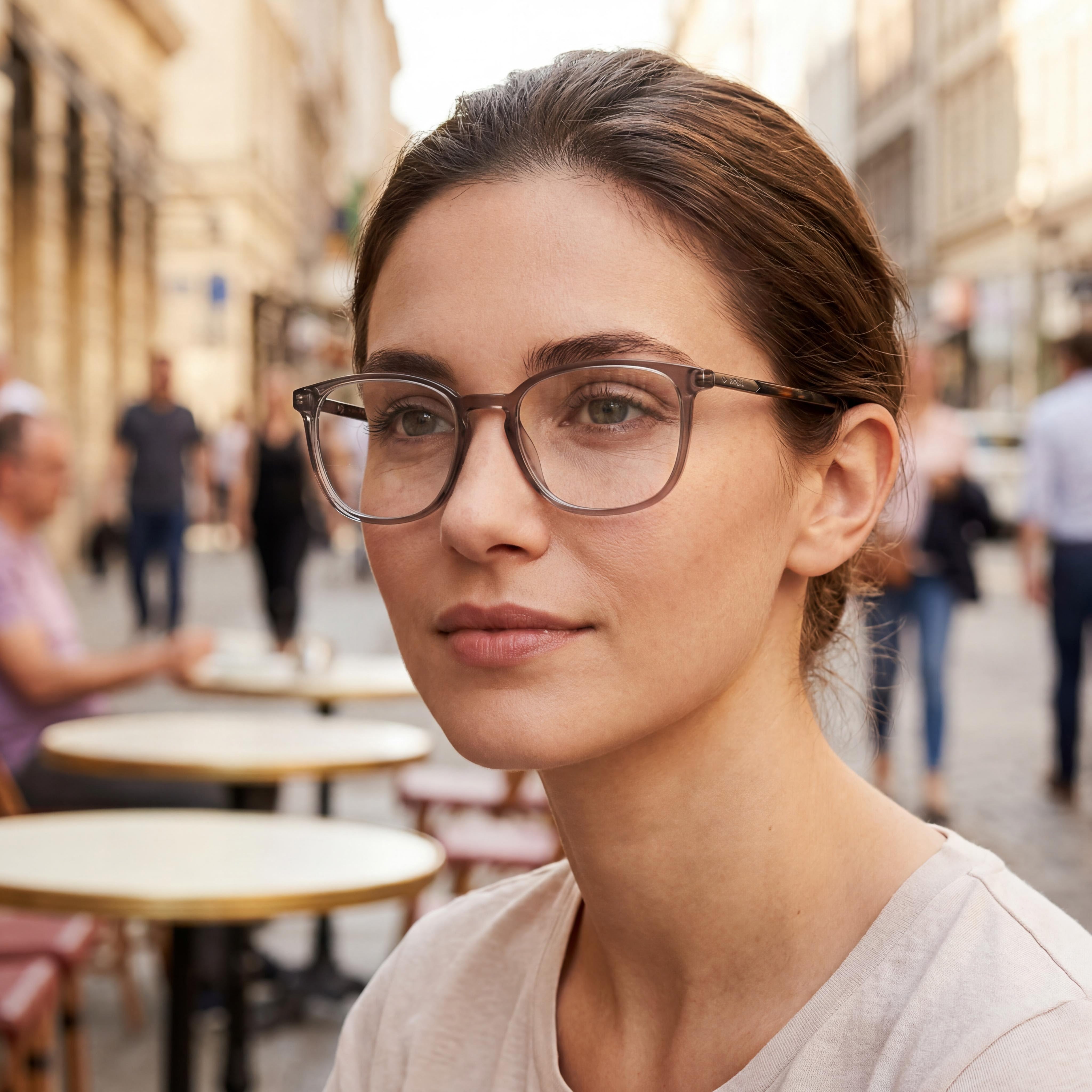 Fossil FOS 7116/G Gafas Unisex de Acetato Gris Cristal con Montura y Lente de Policarbonato de 52 mm, Puente de 18 mm, Patilla de 145 mm, Photo 4