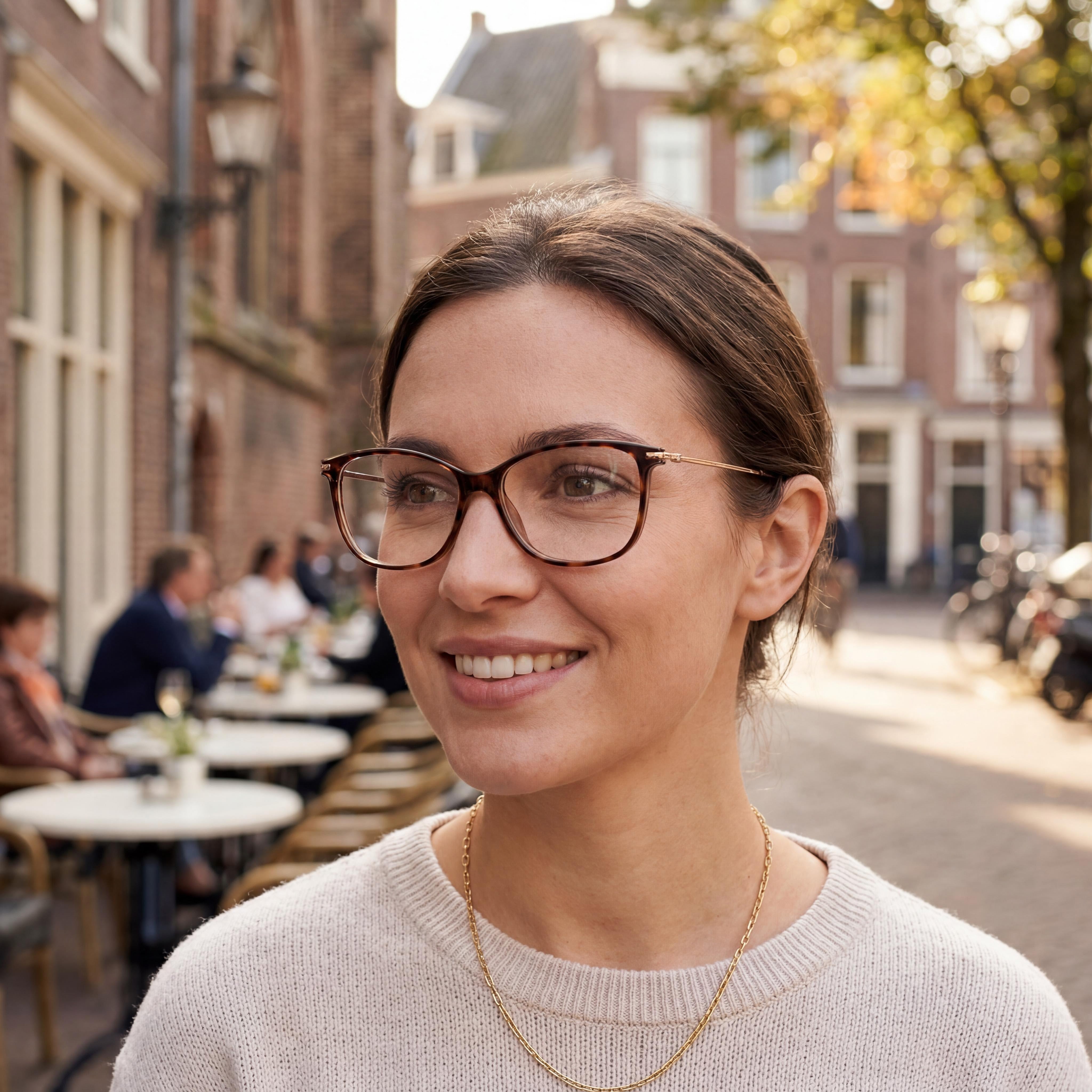 Polaroid PLD D416 Women's Rectangular Eyeglasses, Propionised Frame Material, Havana Color, Demo Lenses, 54mm Lens Width, Photo 3