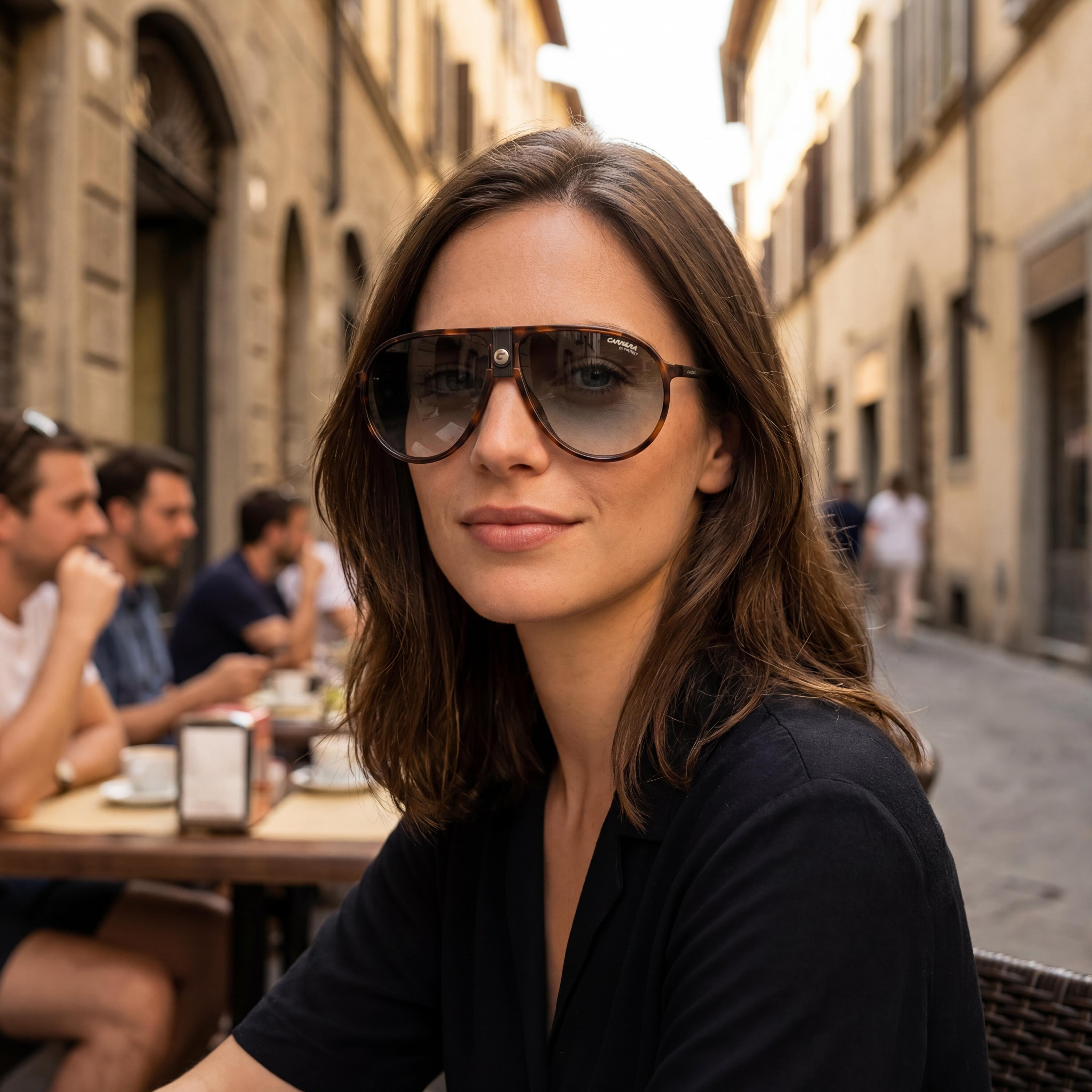 Carrera 1034/S Unisex Dark Havana Metal Frame Green Shaded Non-Polarized UV Protection Polycarbonate Lens 63mm Sunglasses, Photo 4
