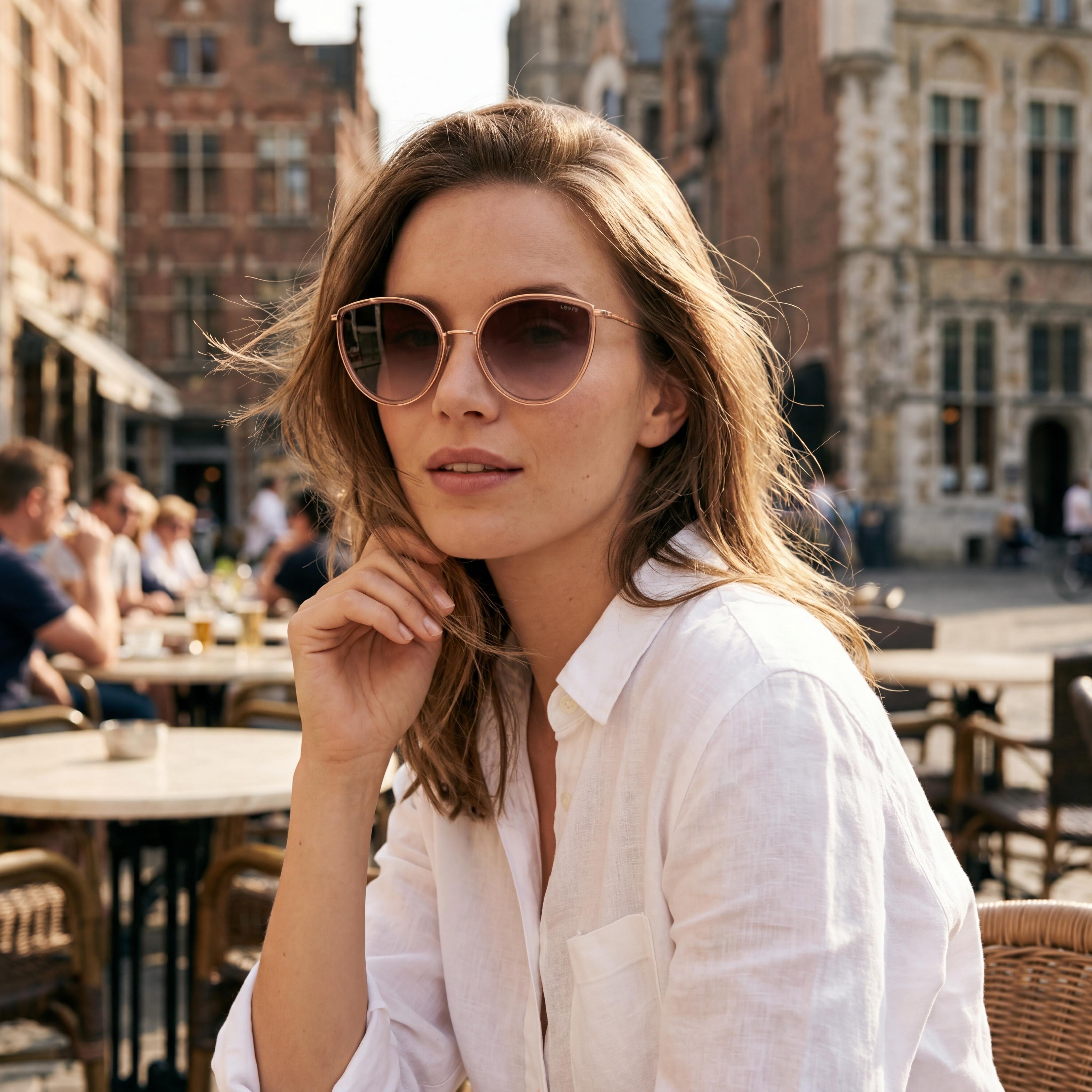 Gafas de sol Levi's Lv 5011/S de acero inoxidable rosa para mujer, lentes rosas de doble tono, protección UV, 56 mm, Photo 5