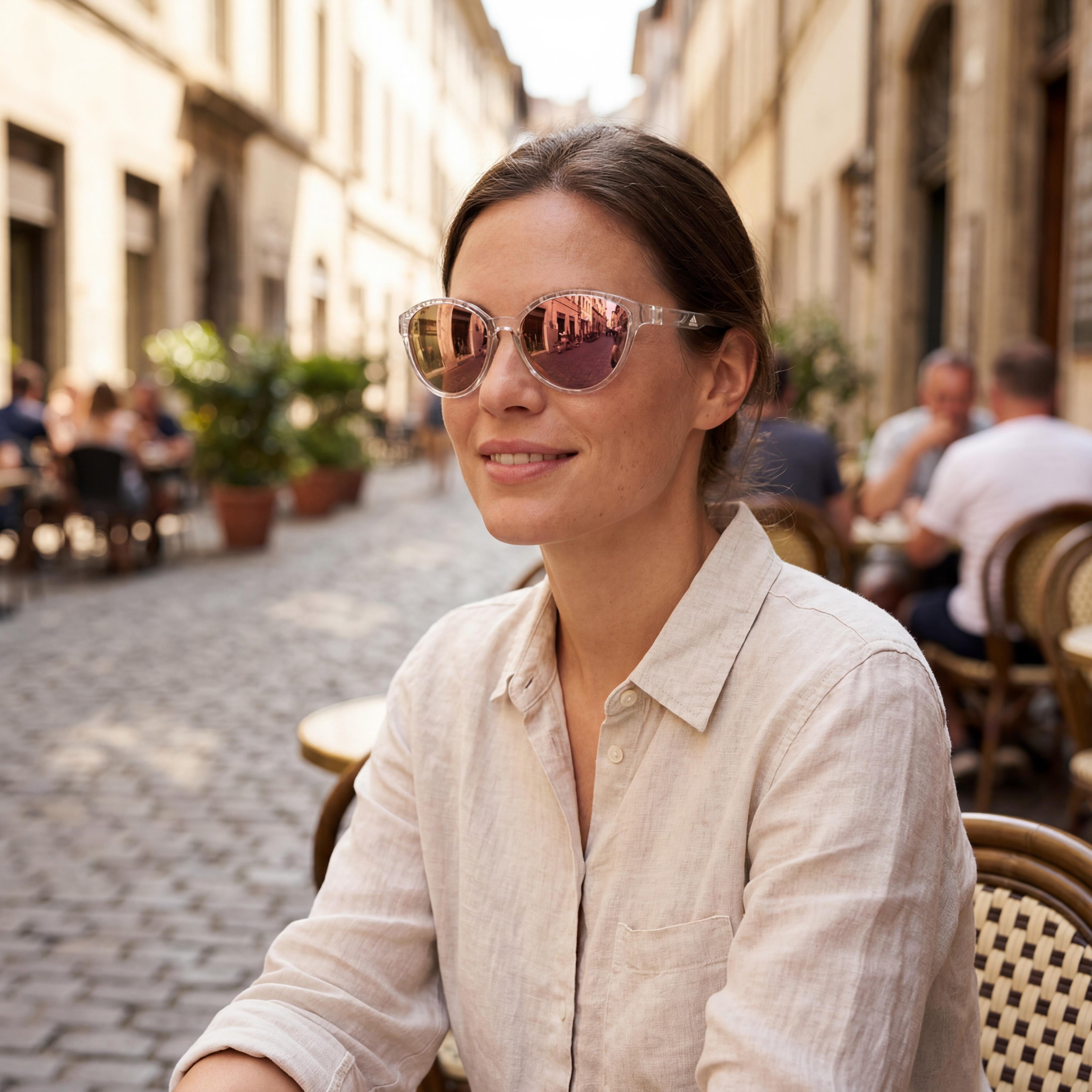 Gafas de sol adidas sp0012 para mujer con montura de plástico de cristal, lentes de policarbonato con espejo marrón y protección UV de 61 mm, Photo 6