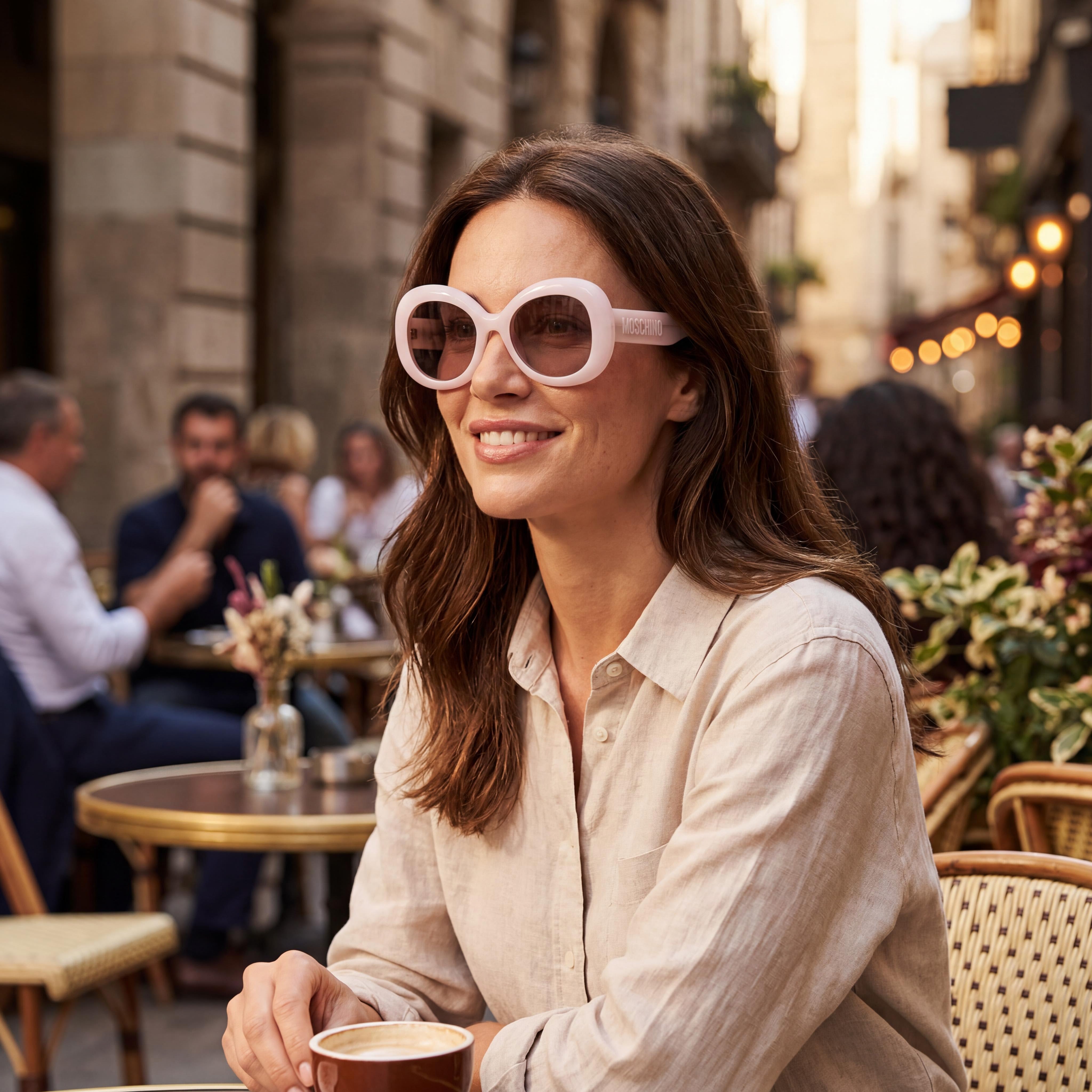 Moschino MOS162/S Gafas de sol de mujer casuales rosa CELLULOSE PROP. INJ Lente 54mm Puente 22mm Patilla 140mm, Photo 5