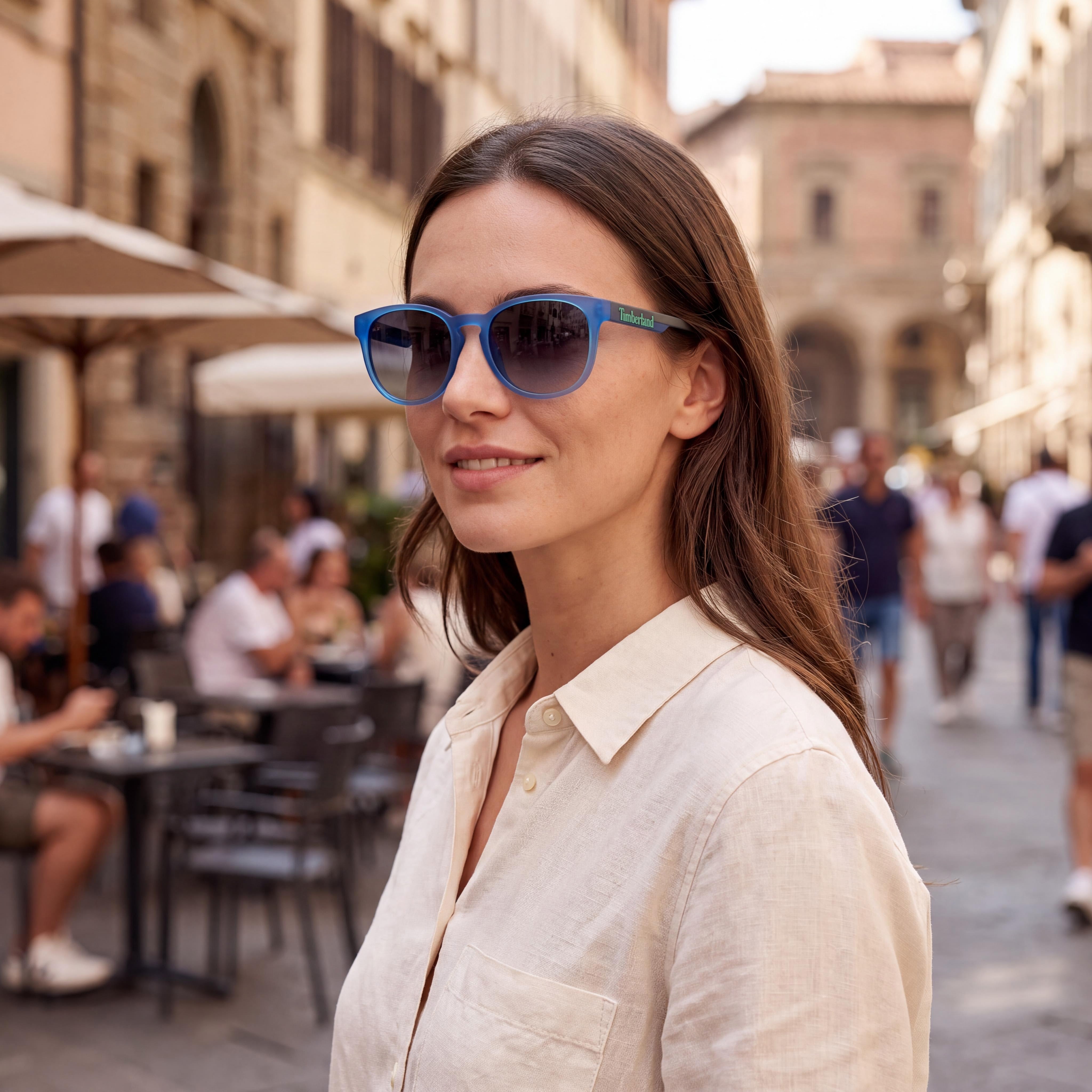 Timberland Casual Unisex Matte Blue Plastic Polarized Grey Sunglasses 51mm, Photo 5