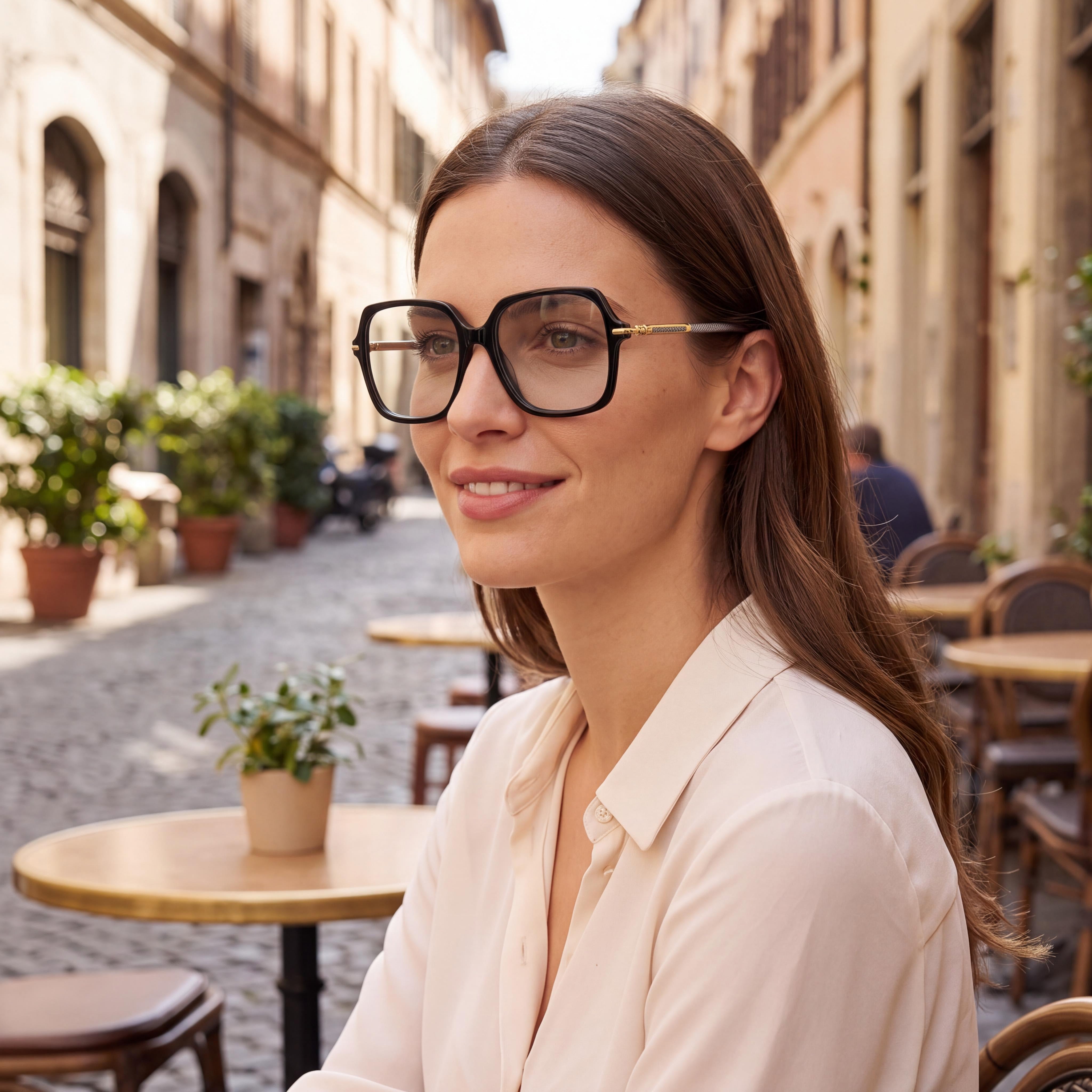 Carolina Herrera Contemporary Women's Black Glitter Black Acetate Sunglasses 54mm Lens 16mm Bridge 140mm Temple, Photo 4