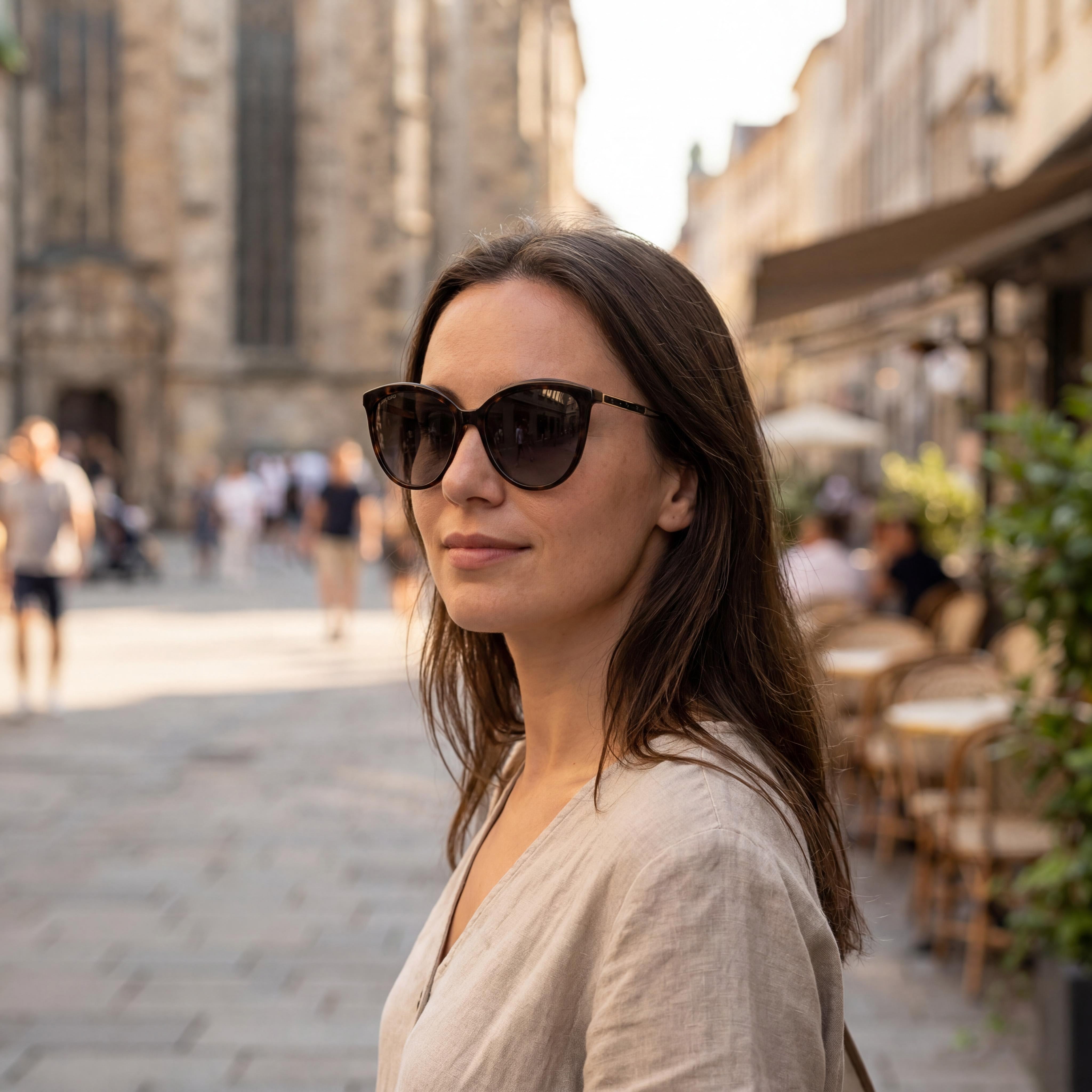Jimmy Choo Belinda/S 086 Havana / Gold Sunglasses for Women, 56mm, Photo 6
