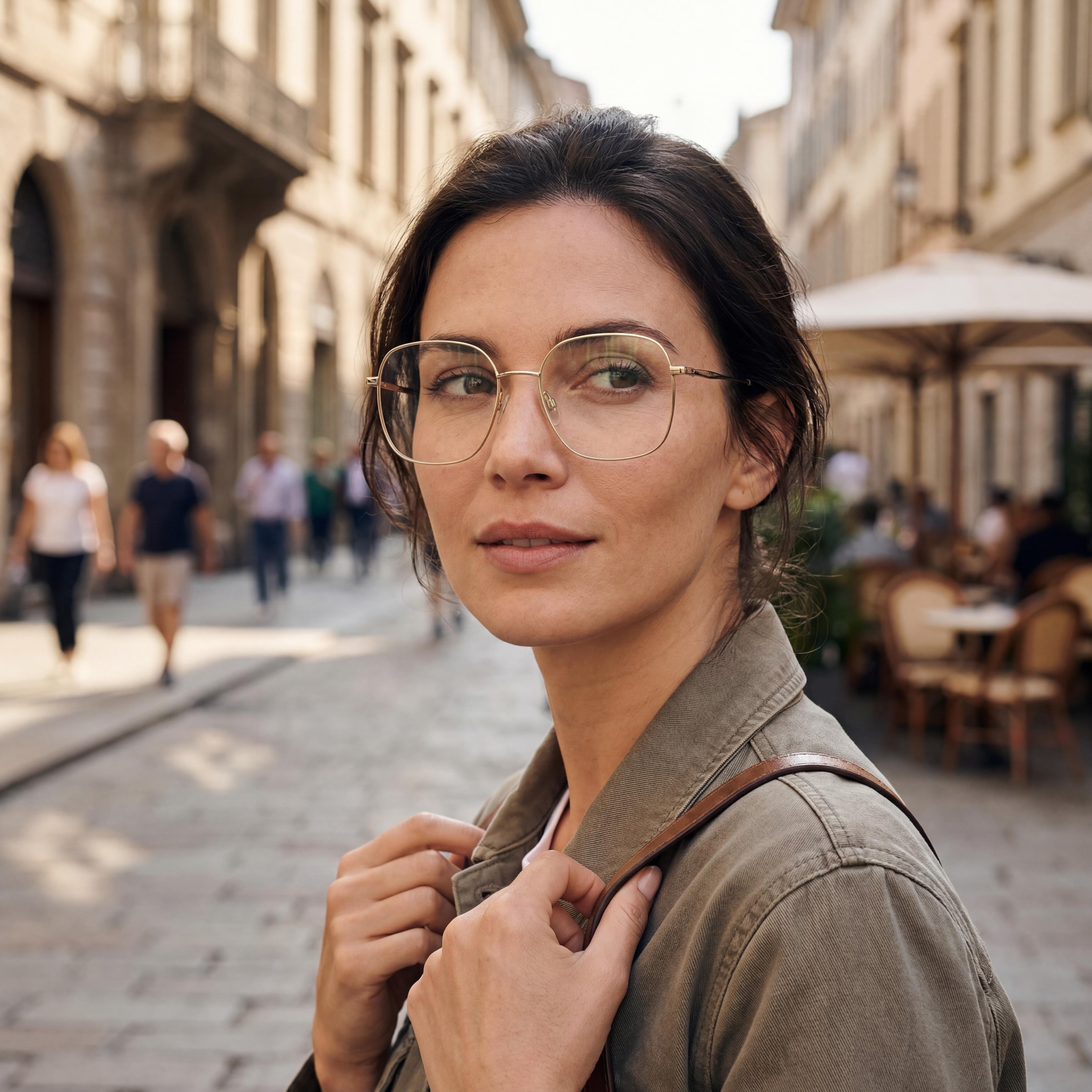 Hugo Boss Hg 1185 Gafas de Metal Estilo Moderno para Mujer con Montura Dorada, Lente 55mm, Puente 17mm, Patilla 140mm, Photo 5