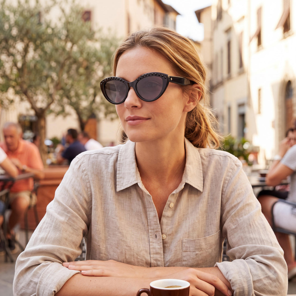 kate spade new york Fashion Women’s Acetate Black Grey Frame Dark Grey Shaded Non-Polarized 55mm Sunglasses, Photo 4