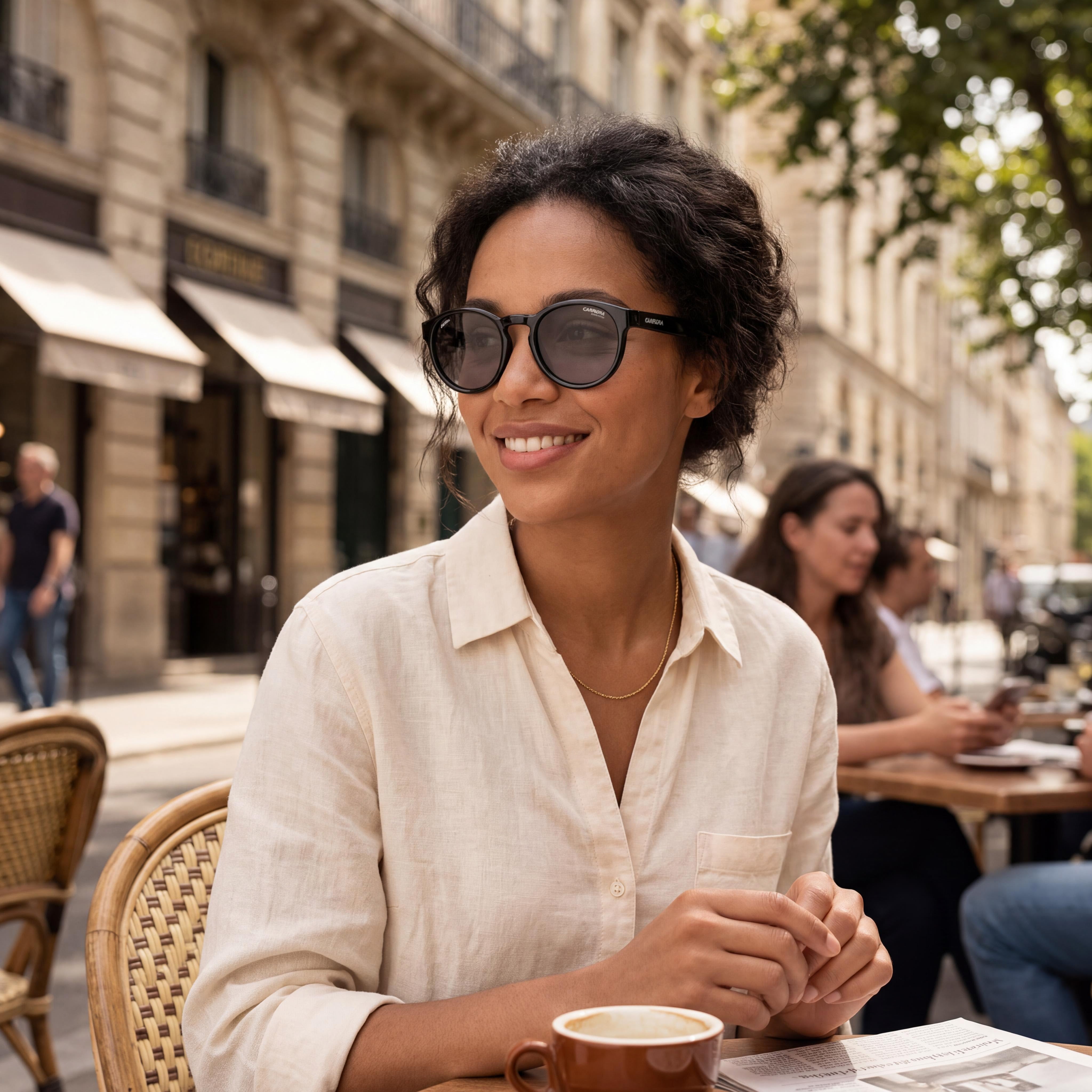 Carrera Carduc 012/S Women's Sunglasses with Black Polyamide Frame and Black Lenses, UV Protection, 51mm, Photo 5