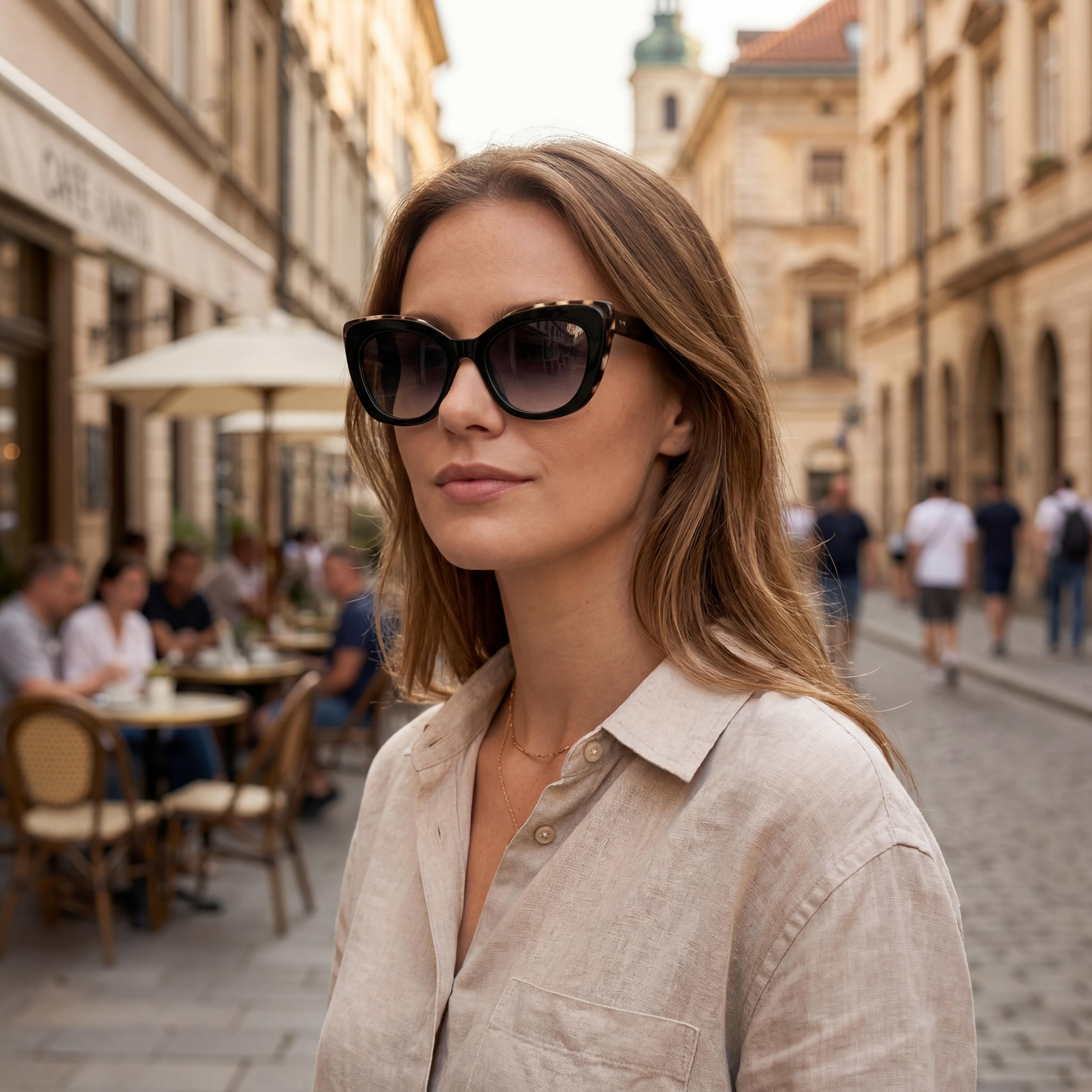 kate spade new york Marigold/S Gafas de sol polarizadas con protección UV para mujer, armazón de plástico gris, negro y rosa habana, lentes grises degradadas, 51 mm, Photo 6