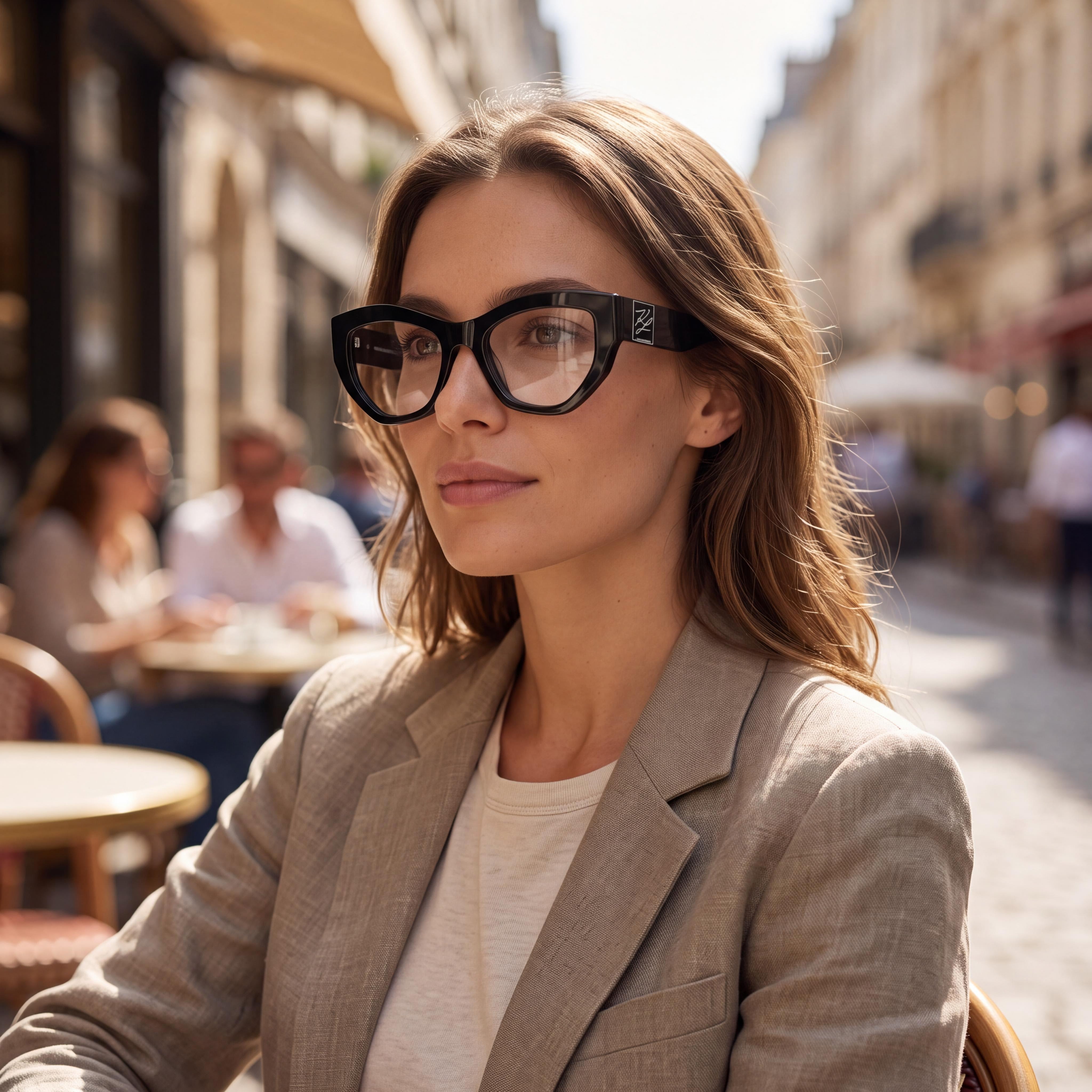 KARL LAGERFELD Kl6211 Women's Black Acetate Eyeglasses 55-17-140, Photo 6