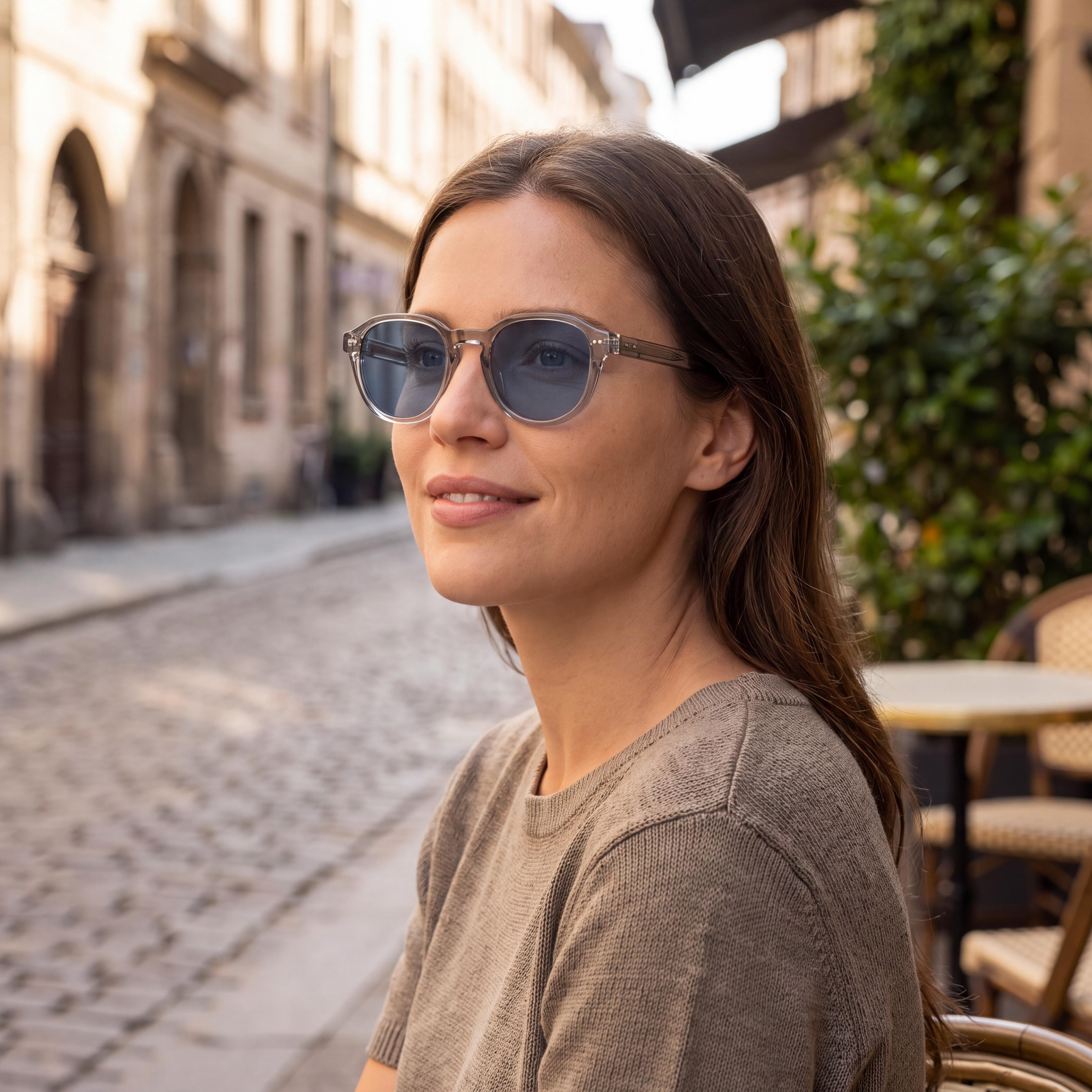 Tommy Hilfiger Modern Women's Rectangular Grey Acetate 49mm Sunglasses with Polycarbonate Lenses and 100% UV Protection, Photo 5