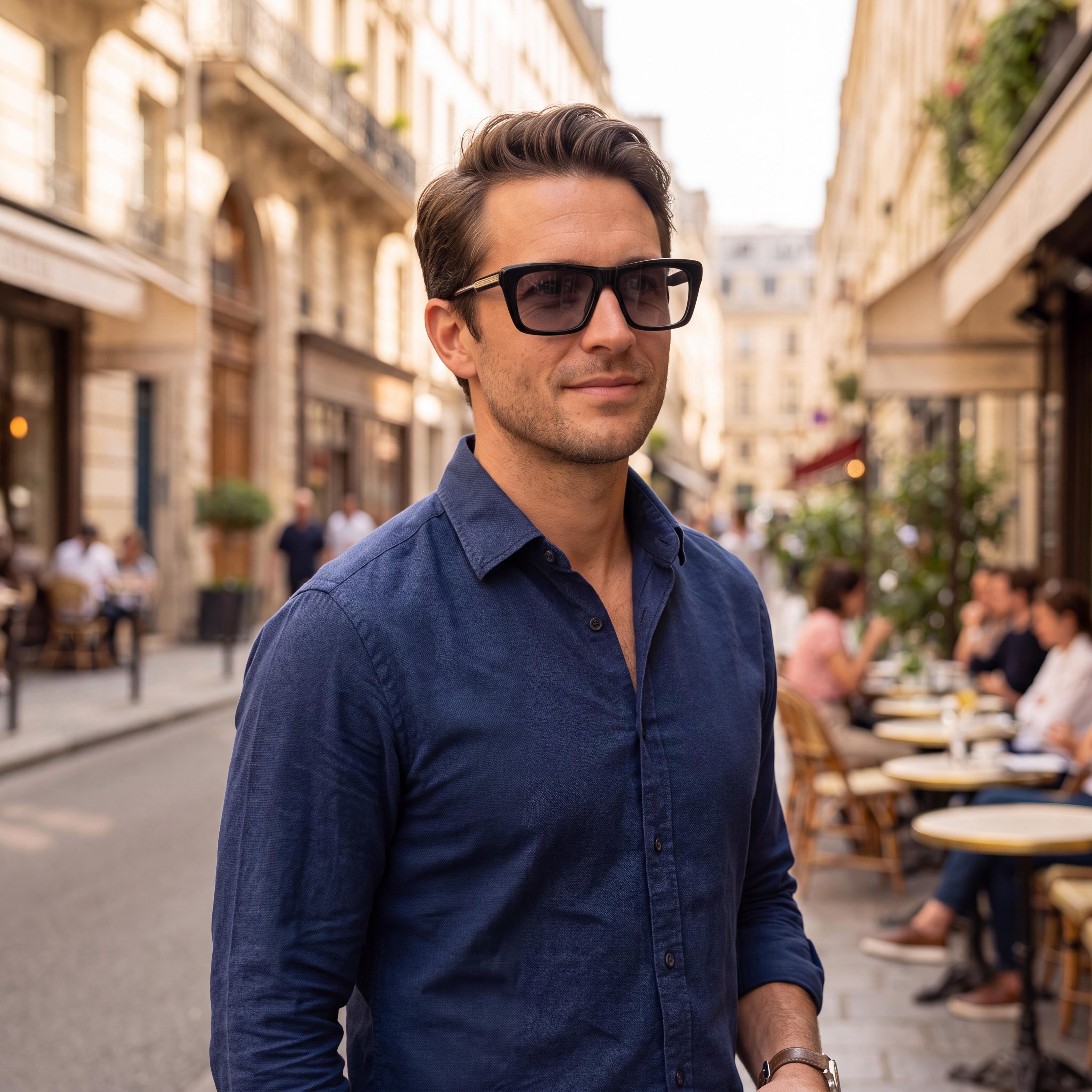 Victoria Beckham Modern Men's Black Alloy Steel Frame Polycarbonate Lens Non-polarised 56mm Eyeglasses, Photo 4