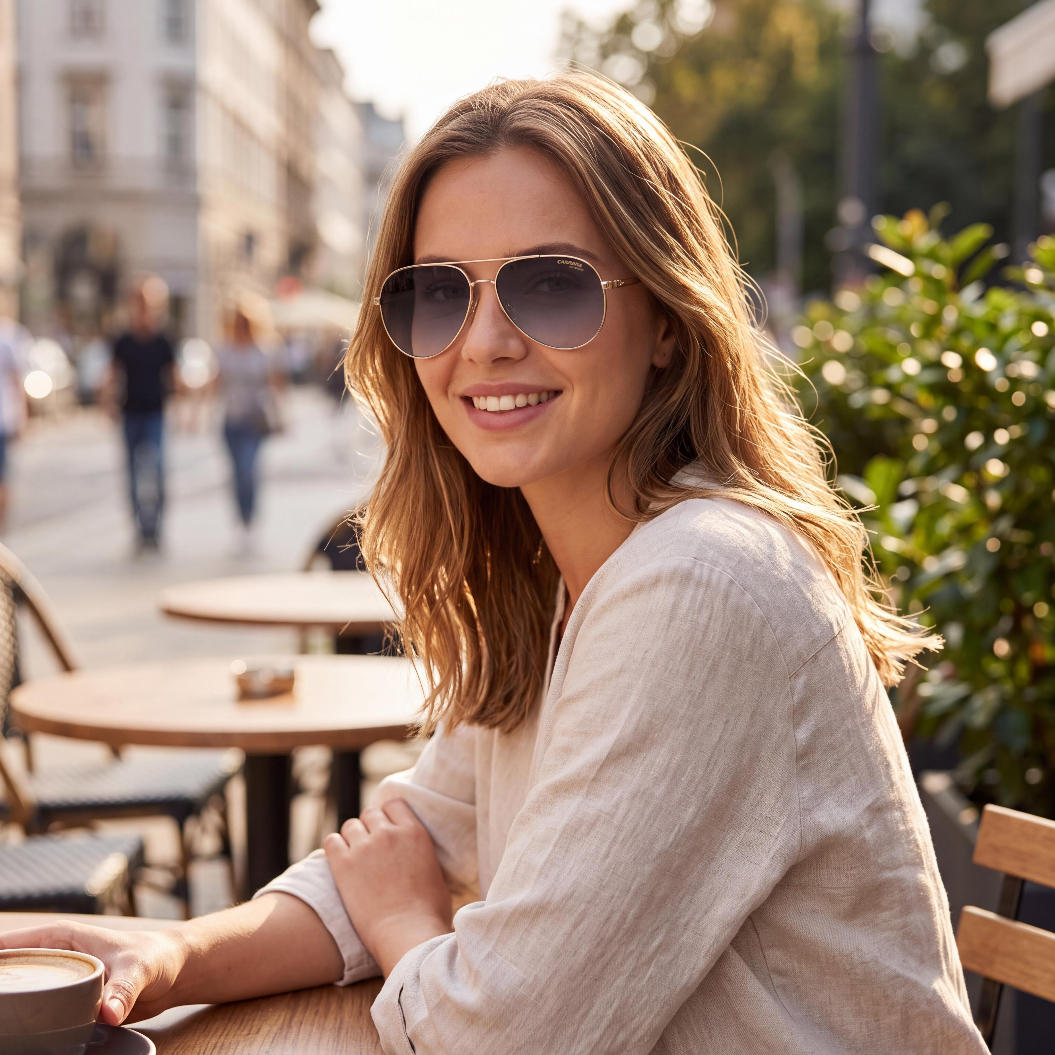 Carrera Women's CARRERA 3005/S Stainless Steel Gold Black Dark Grey Shaded Gradient 100% UV Pilot Sunglasses 63mm, Photo 5