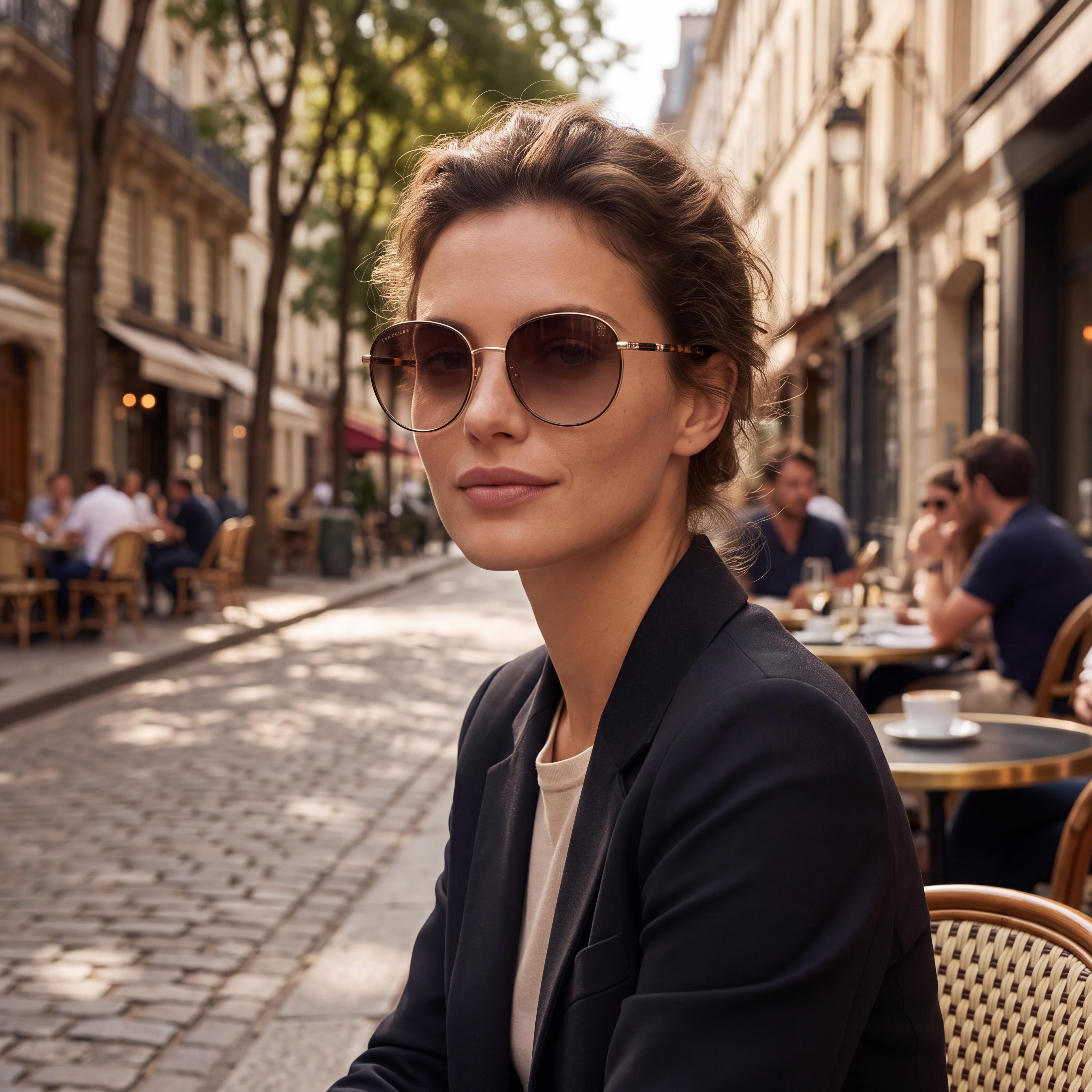Gafas de sol Longchamp LO171S Modernas metálicas multicolor oro/negro para mujer 53mm, Photo 4