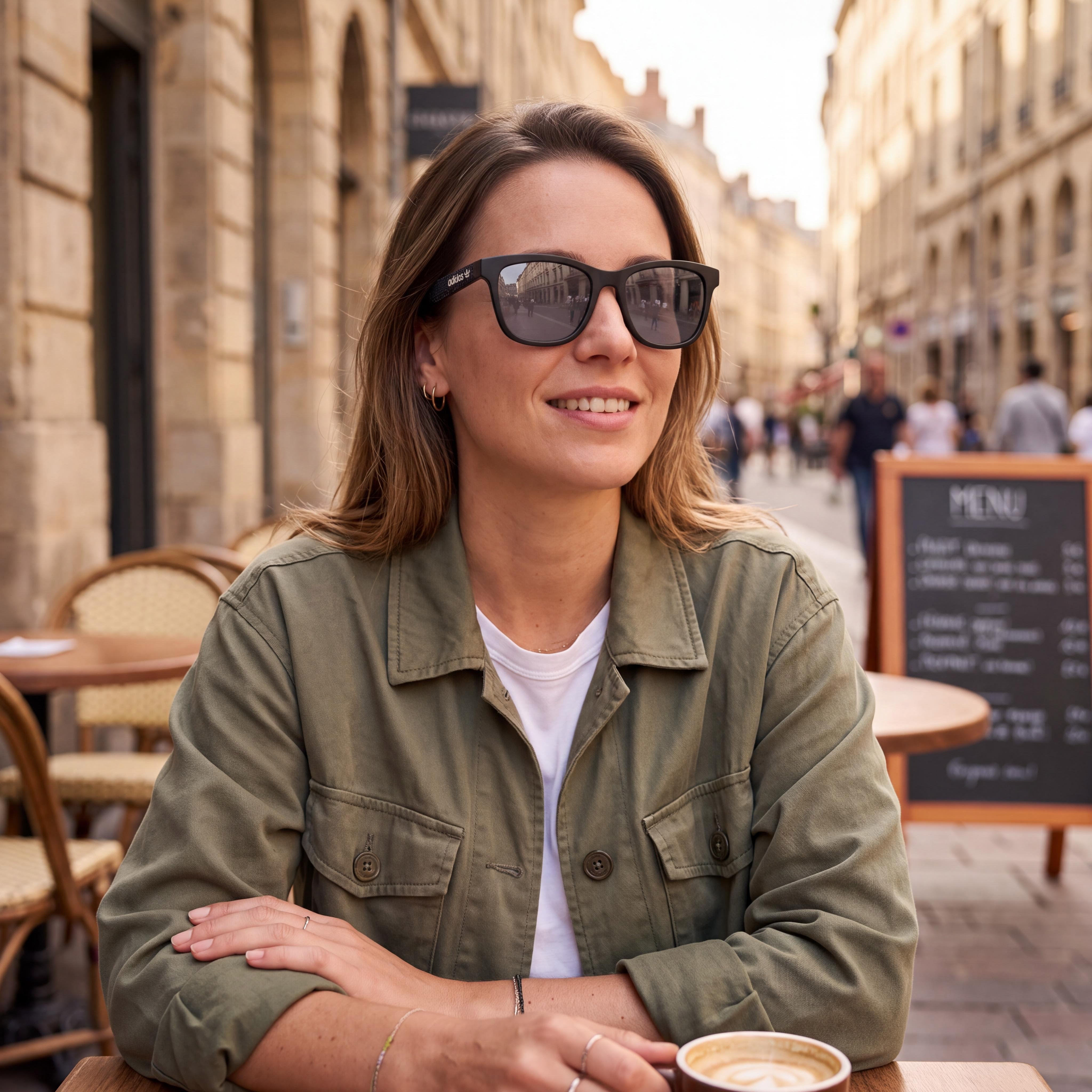 adidas Originals Or0069 Unisex Injected Matte Black UV Protection Sunglasses 54mm, Photo 6
