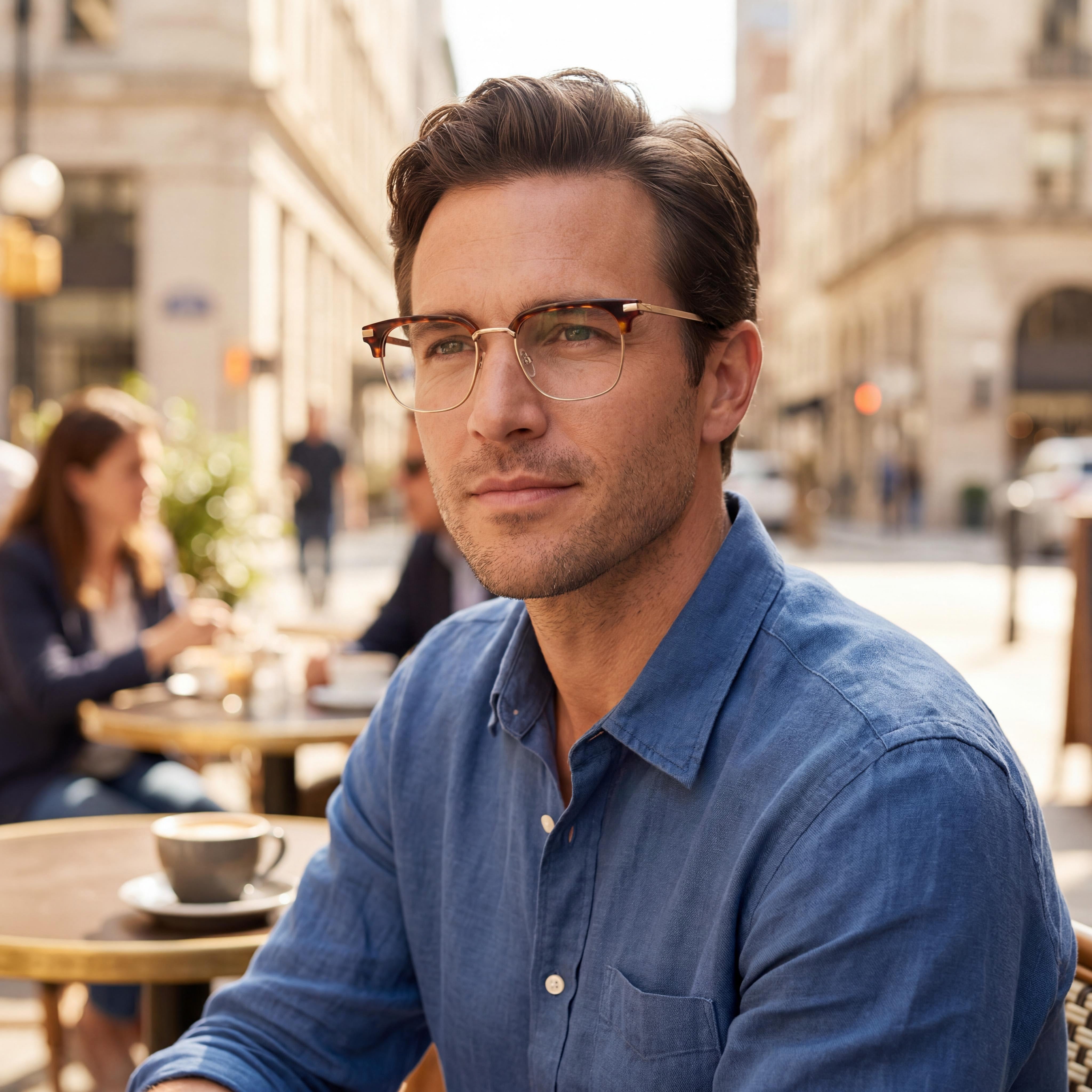 Gafas Lucky Brand Vlbd322 para hombre, montura de plástico dorado, lentes de acetato, protección UV, no polarizadas, 51 mm, Photo 4