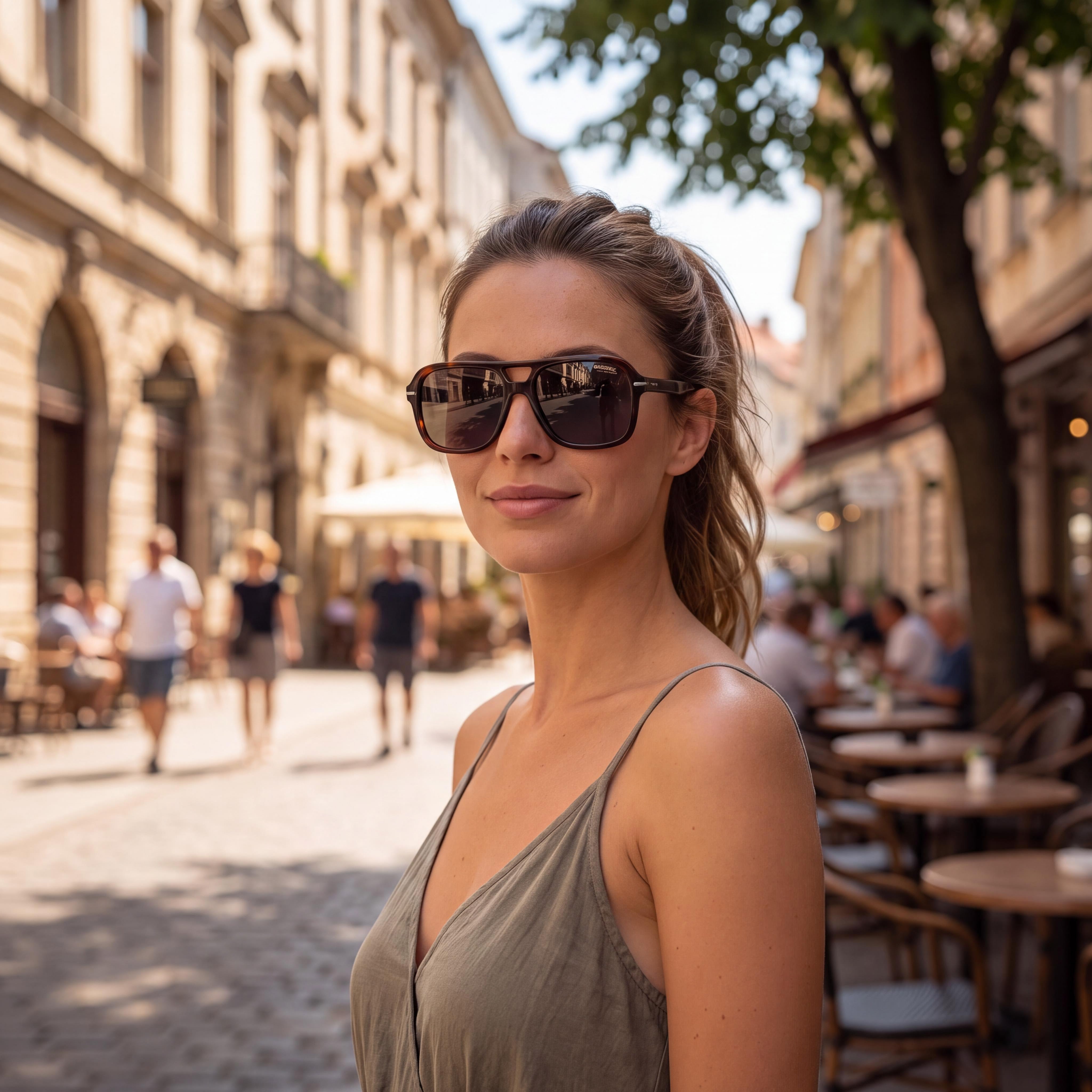 Carrera 317/S EX4 Women's Lightweight Acetate Brown Horn Polycarbonate UV Protection Sunglasses 55-20-150mm, Photo 6