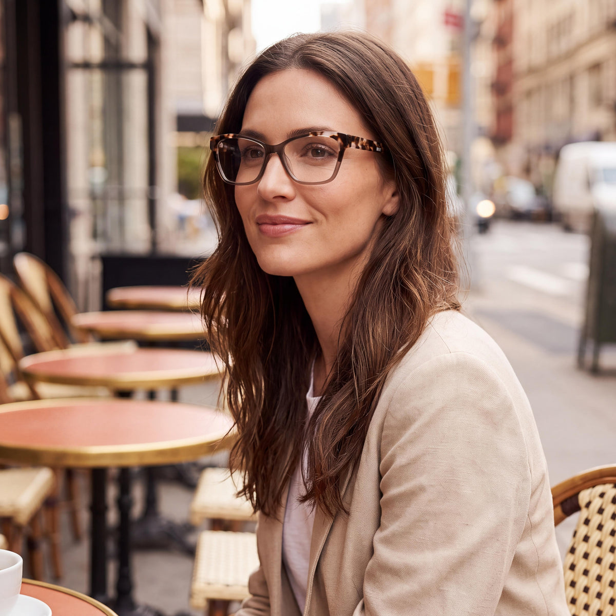 DKNY Dk5072 Women's Smoke Crystal Milk Tortoise Metal Clear Lens Eyewear 54-17-140mm, Photo 4