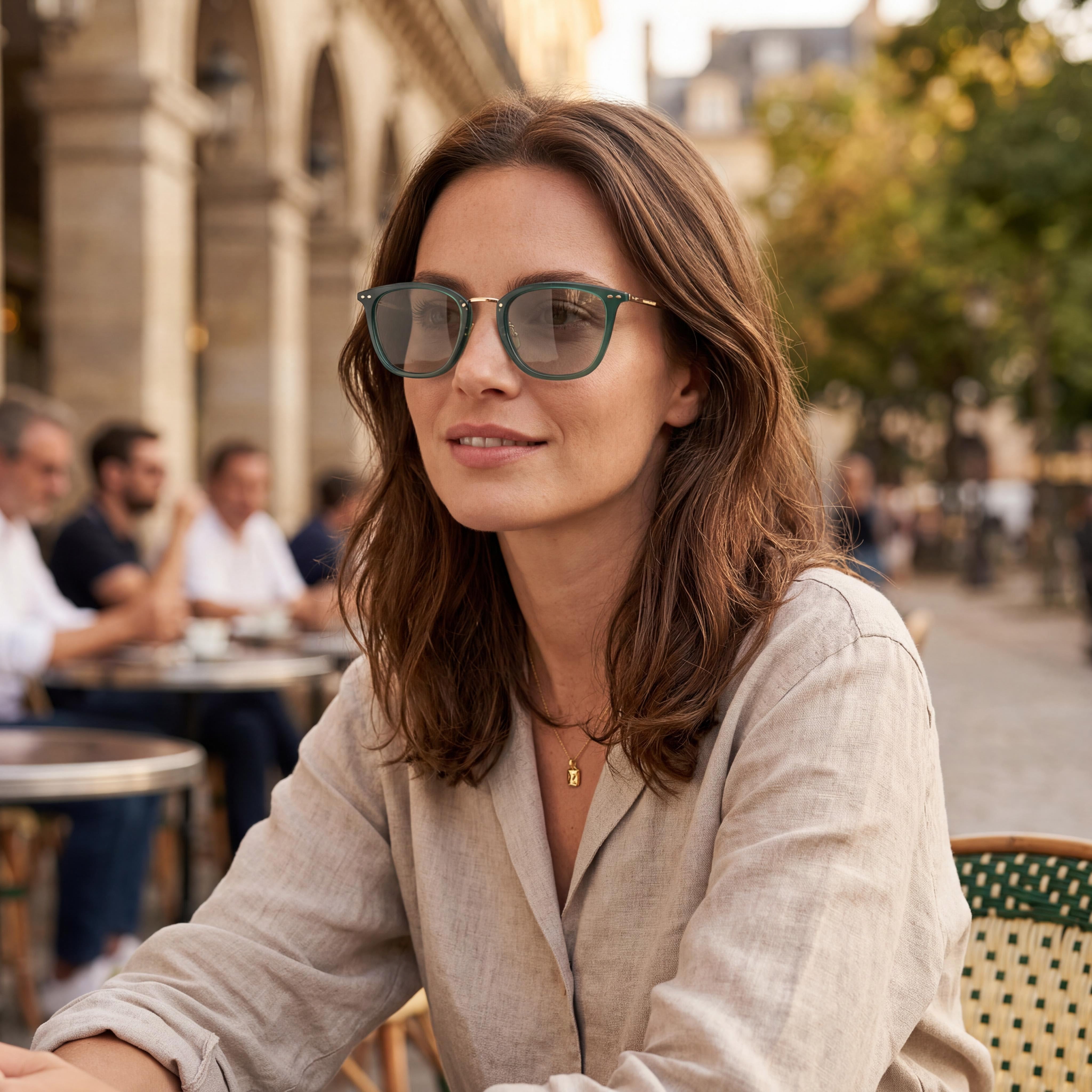 Isabel Marant Im 0045 Moderno Unisex Oro Verde Policarbonato Gafas de Sol 50mm, Photo 6