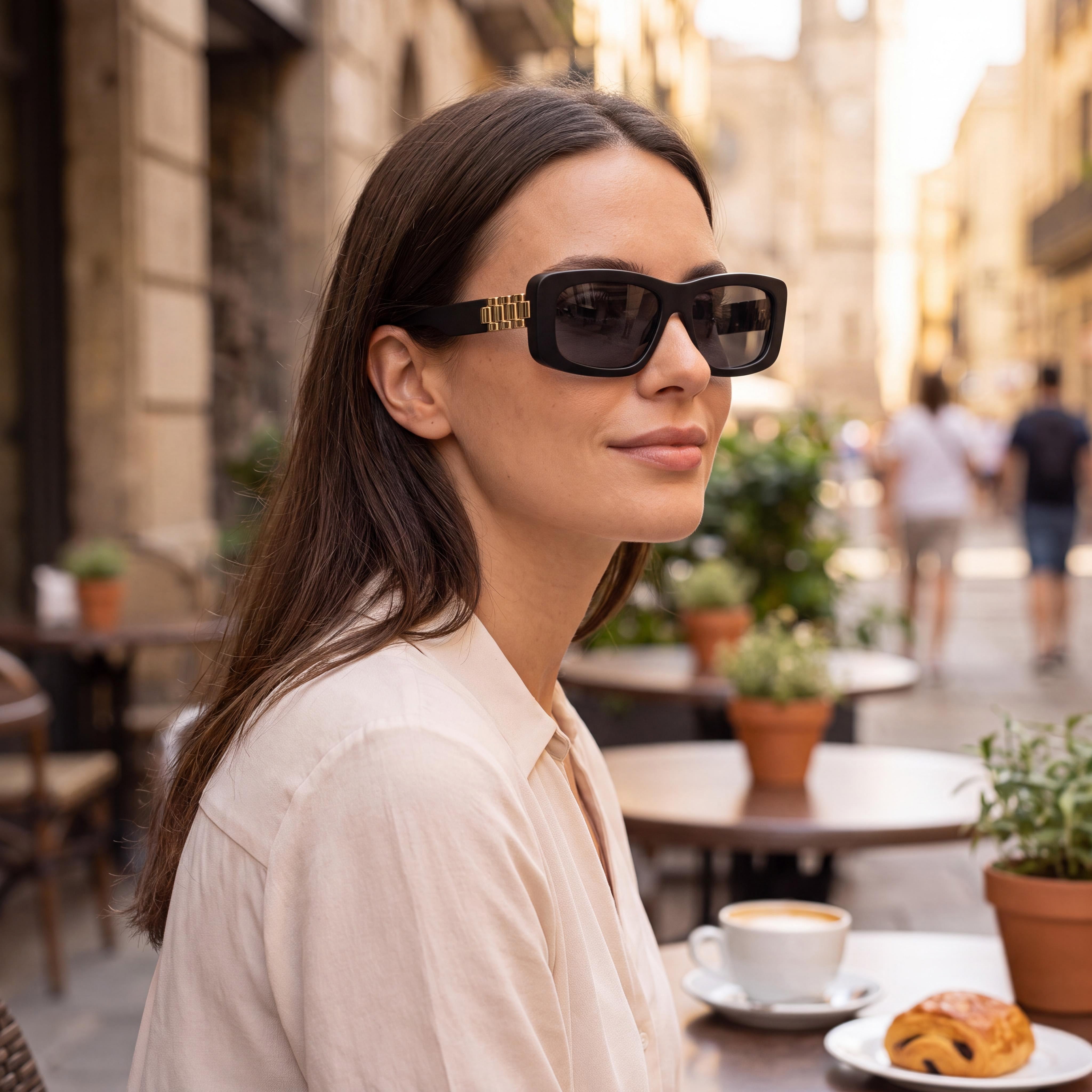 Gafas de sol Victoria Beckham Modern VB669S para mujer, montura de acetato negra, lentes de policarbonato, 55 milímetros, Photo 6