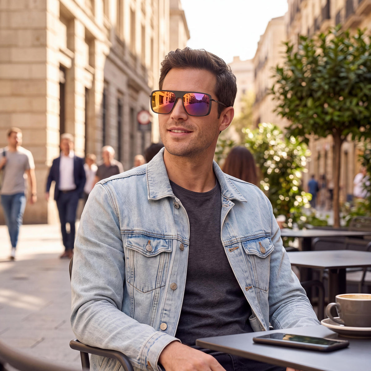 adidas Originals Classic Men's Plastic Bordeaux Mirrored Frame Black Matte Mirror Non-Polarized UV Protection Sunglasses 60mm, Photo 4