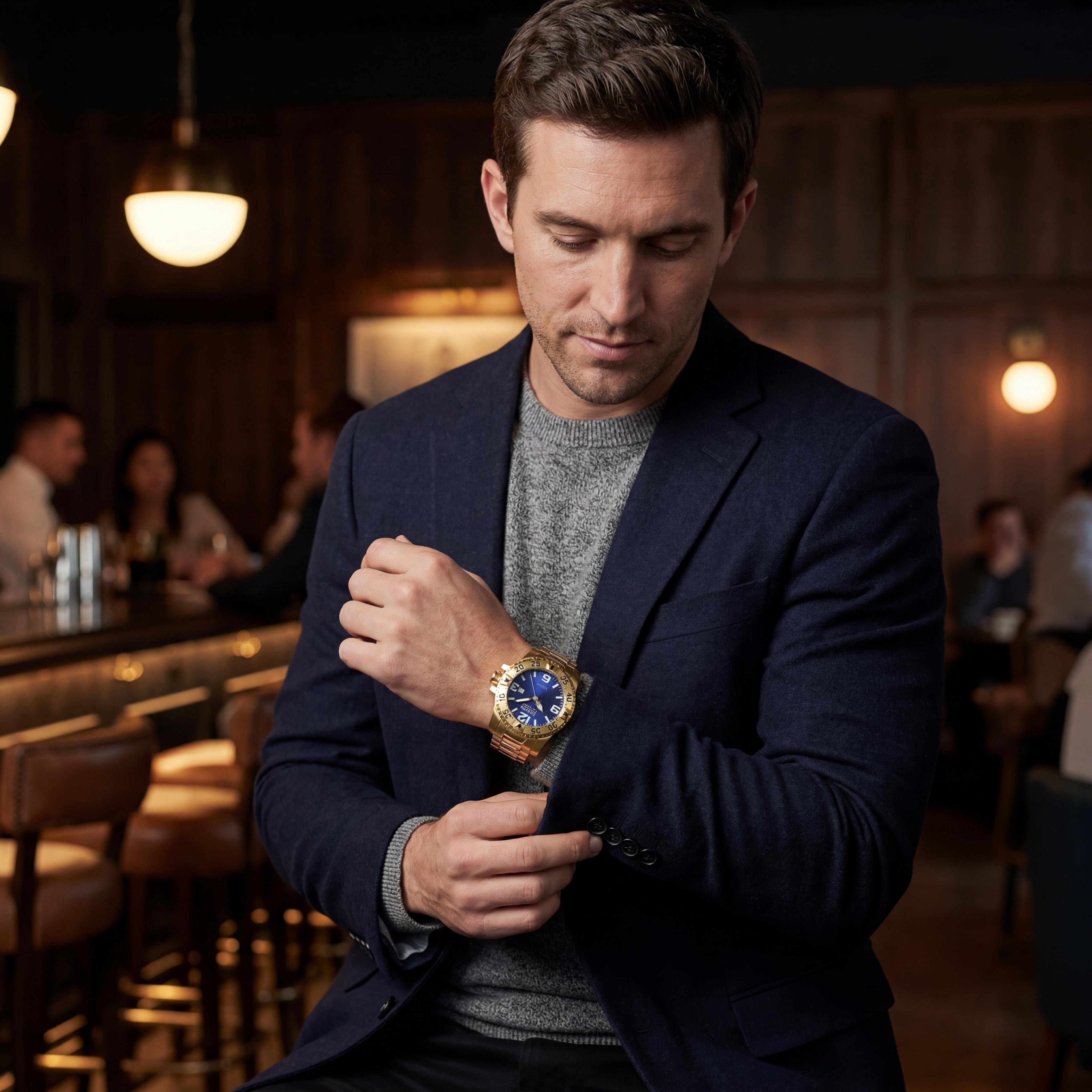 Reloj Invicta Reserve Excursion 6248 para hombre, azul/dorado, 50 mm, Photo 3