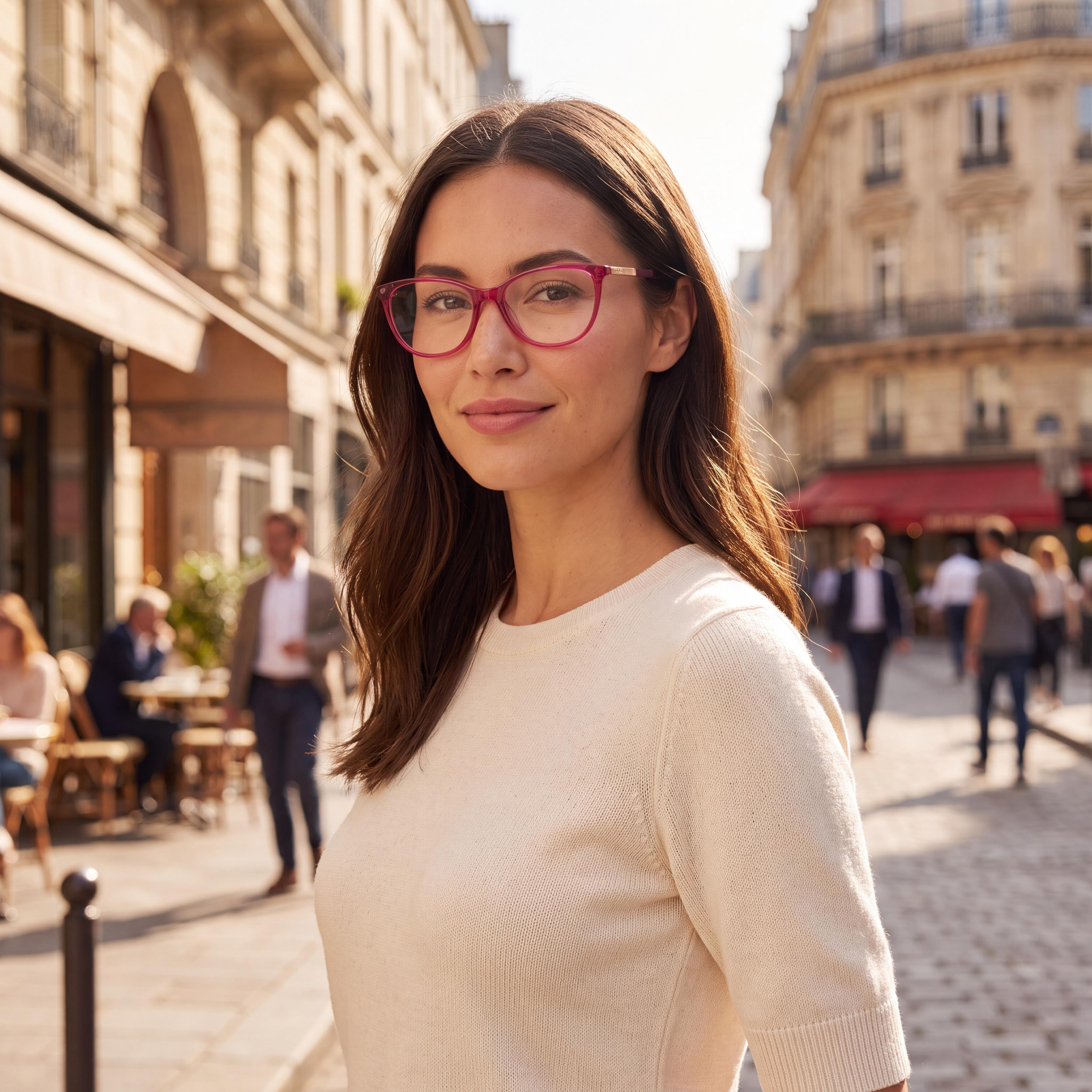 Kate Spade New York Kimberlee Women's Full Rim Plastic Square Cherry Gold Eyeglasses with Pyramid Temple Detail 52mm, Photo 4